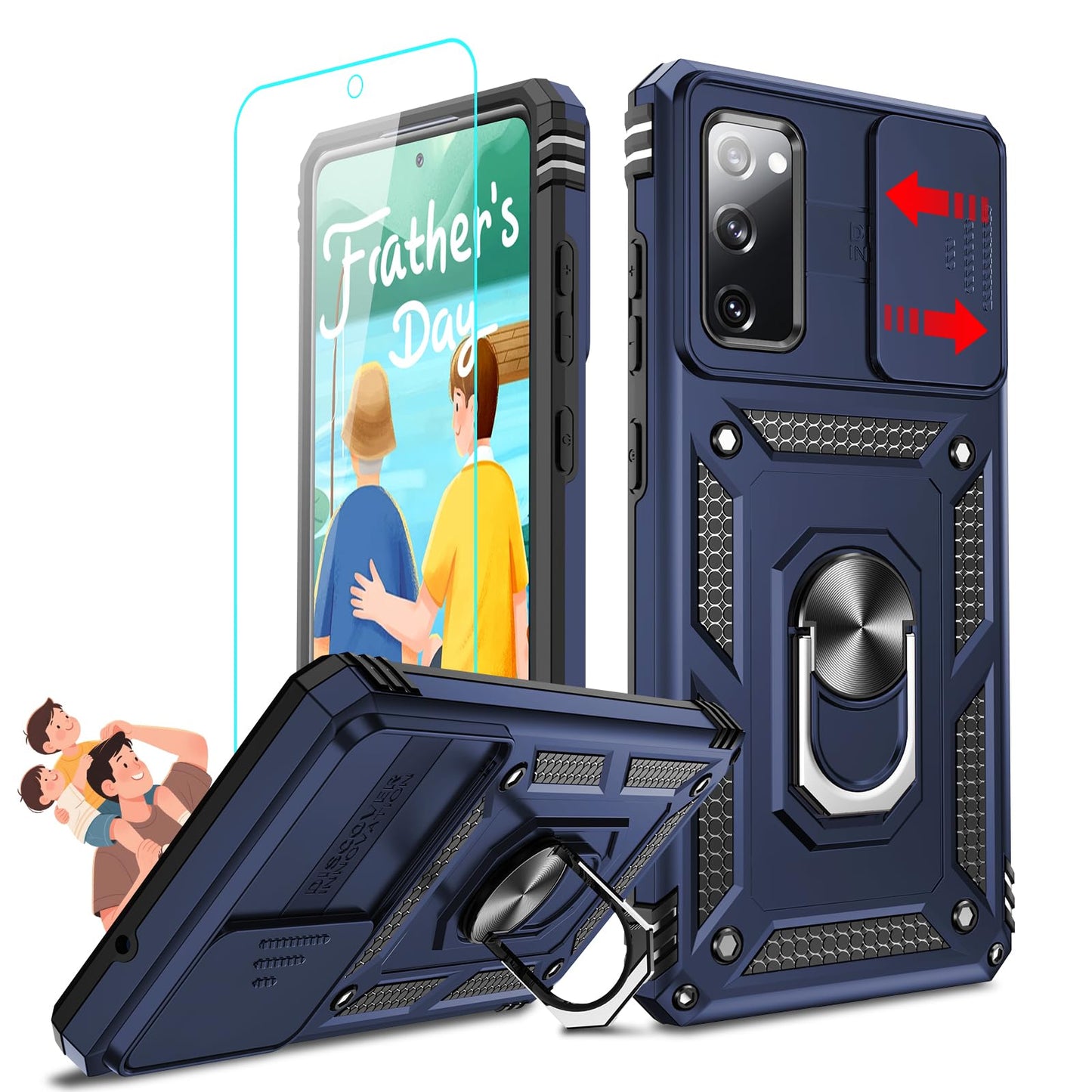 LeYi for Motorola Moto G Stylus 2025-Case: 【𝐍𝐨𝐭 𝐅𝐢𝐭 𝐌𝐨𝐭𝐨 𝐆 𝟐𝟎𝟐𝟓】Moto G Stylus 2026 Case 5G, Slide Camera Cover Screen Protector, Tough Armor Android Unlocked Phone Magnetic Stand, Black