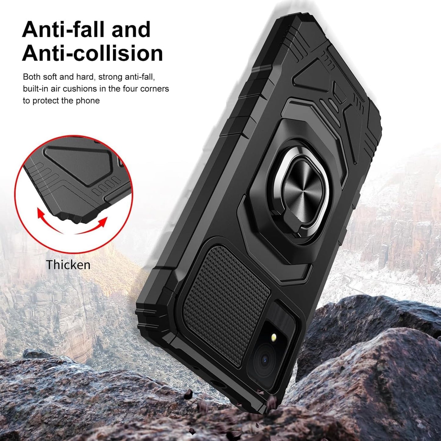 TJS Compatible for TCL K11 T432W Phone Case (Black)