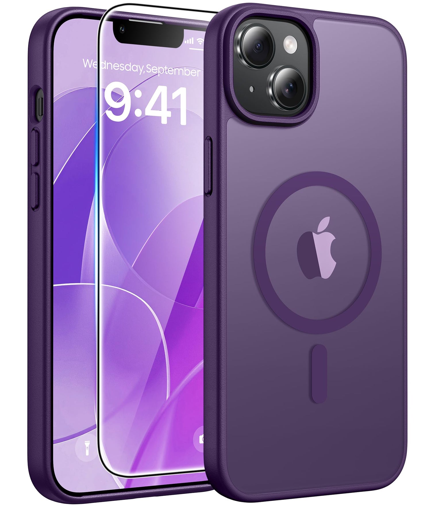 FNTCASE for Motorola Edge 2026 Magnetic Case: [Compatible with Magsafe] Translucent Matte Cases with [Screen Protector] Military Grade Shockproof Protective Phone Cover(6.5 inch/Black)
