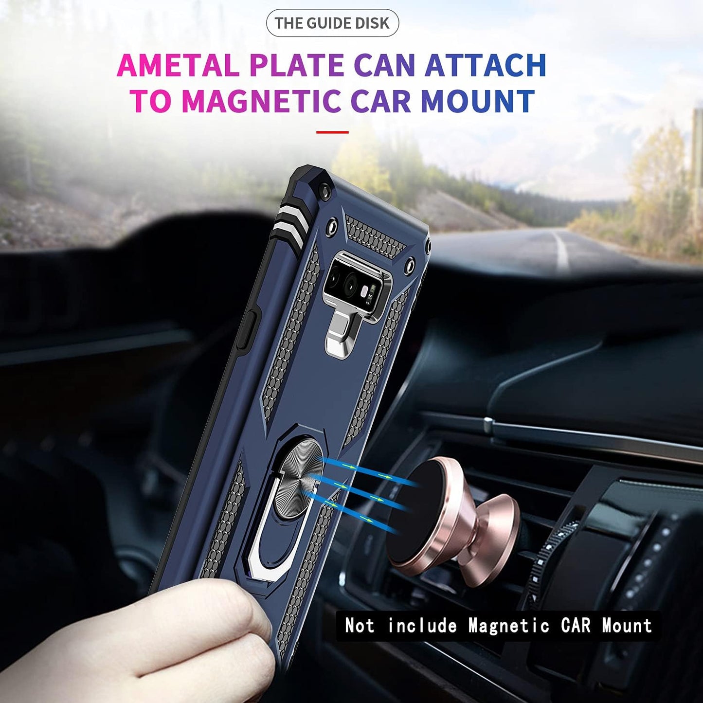 LeYi for Galaxy-Note-9-Case: [𝐍𝐨𝐭 𝐅𝐢𝐭 𝐍𝐨𝐭𝐞 𝟖] Samsung Note 9 Phone Case with [2 Pcs] Screen Protectors for Men, [Military-Grade] Phone Cover with Kickstand for Samsung Galaxy Note 9, Blue