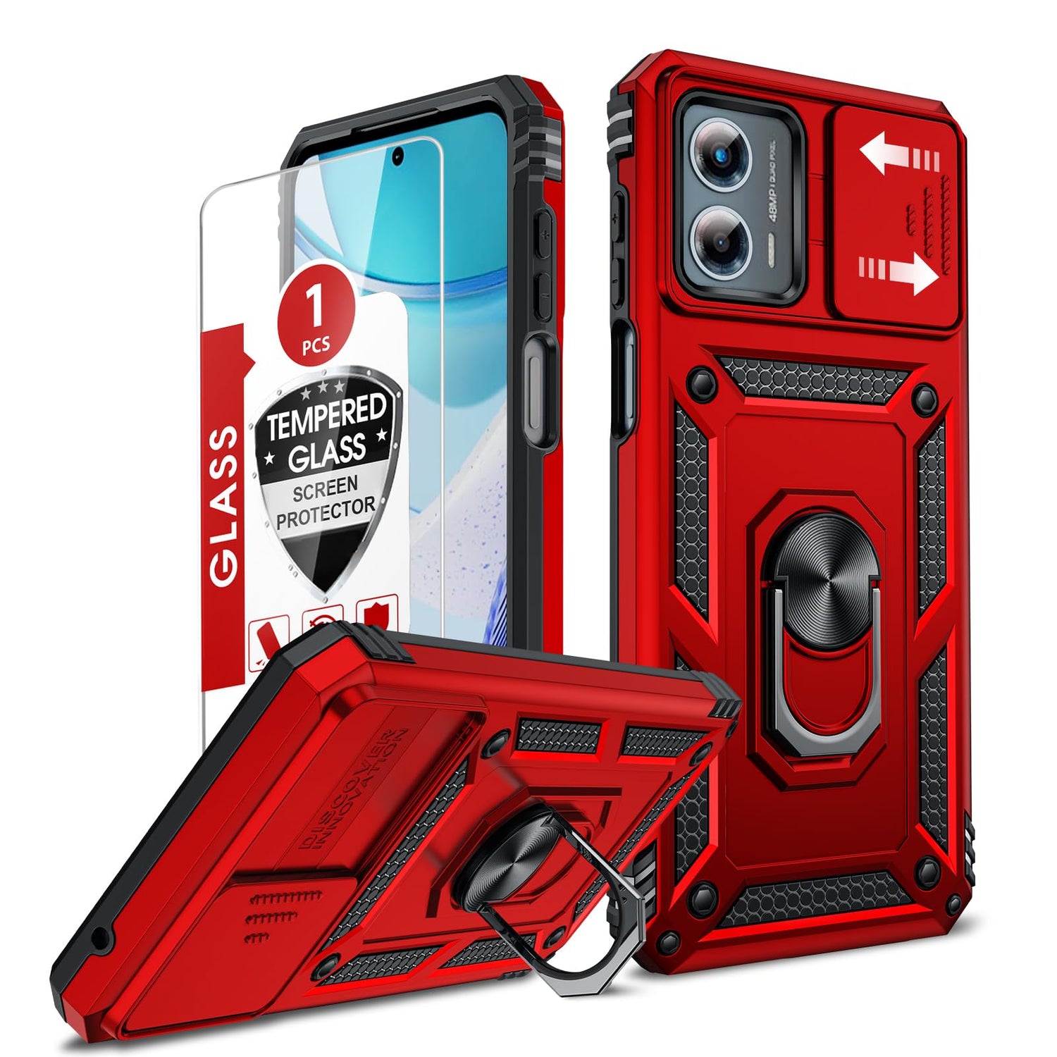 LeYi for Motorola Moto G Stylus 2025-Case: 【𝐍𝐨𝐭 𝐅𝐢𝐭 𝐌𝐨𝐭𝐨 𝐆 𝟐𝟎𝟐𝟓】Moto G Stylus 2026 Case 5G, Slide Camera Cover Screen Protector, Tough Armor Android Unlocked Phone Magnetic Stand, Black