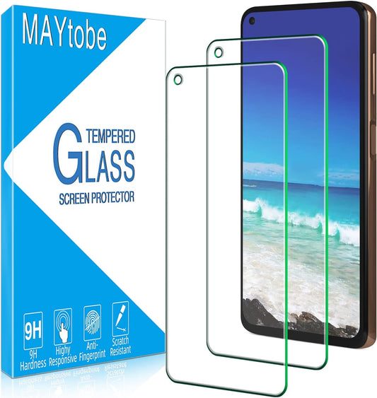 MAYtobe [2 Pack] Designed For Motorola Moto G Stylus 5G, Moto G Stylus 2021 Screen Protector Tempered Glass, Support Fingerprint Reader, Anti-Scratch, Bubble Free