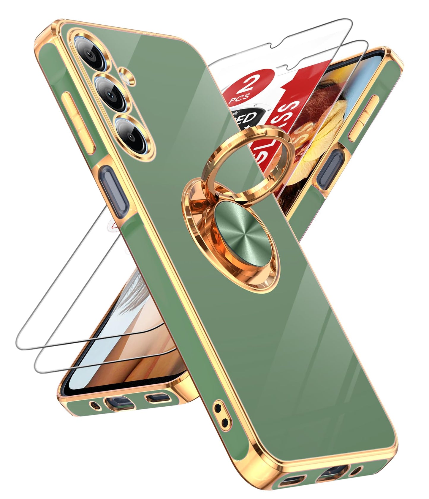 LeYi for Galaxy A37 5G Phone Case with 360°Rotatable Magnetic Kickstand