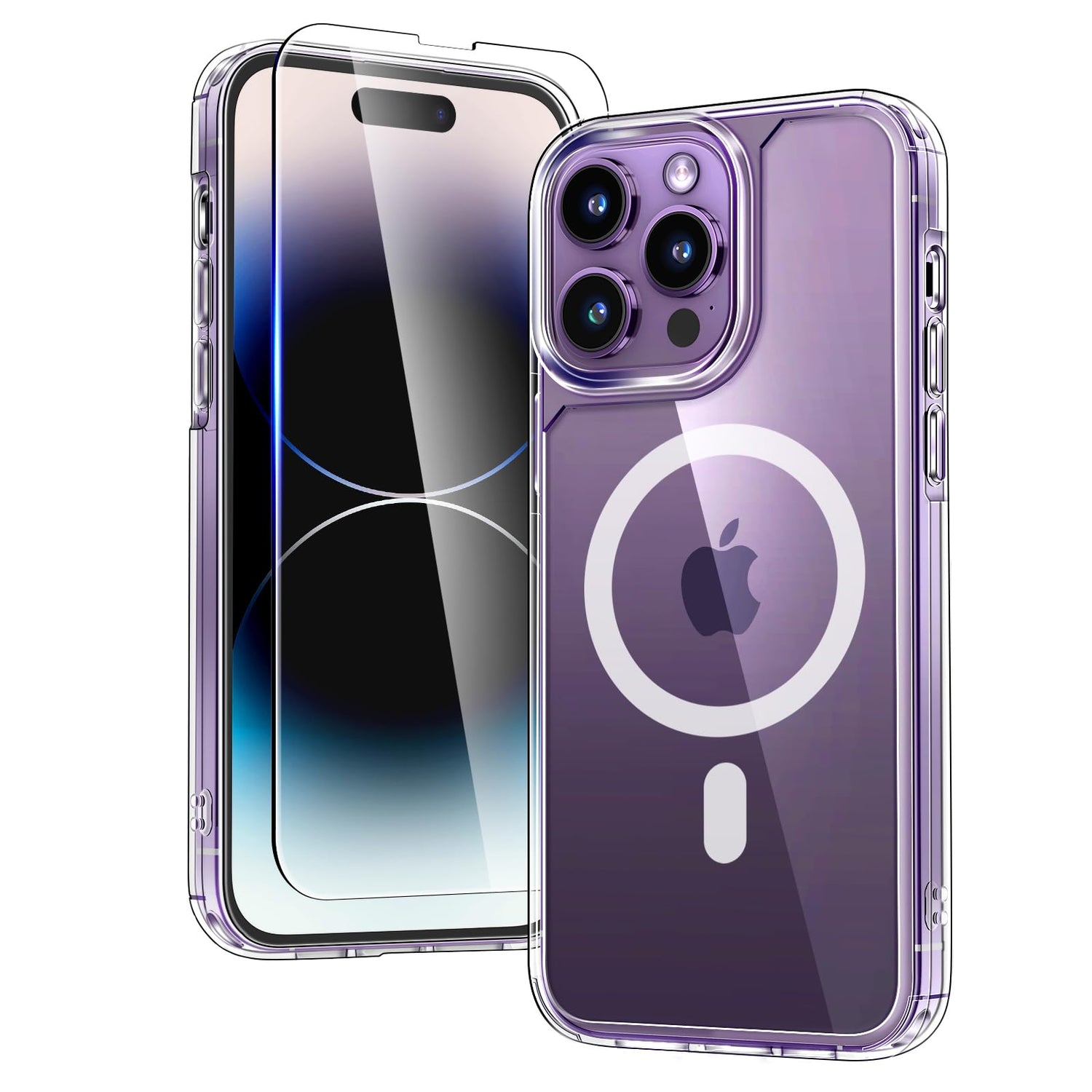 TAURI for iPhone 17 Case, Anti-Yellowing with Screen Protector, Military-Grade Protection Shockproof Slim Phone Case for iPhone 17, Clear