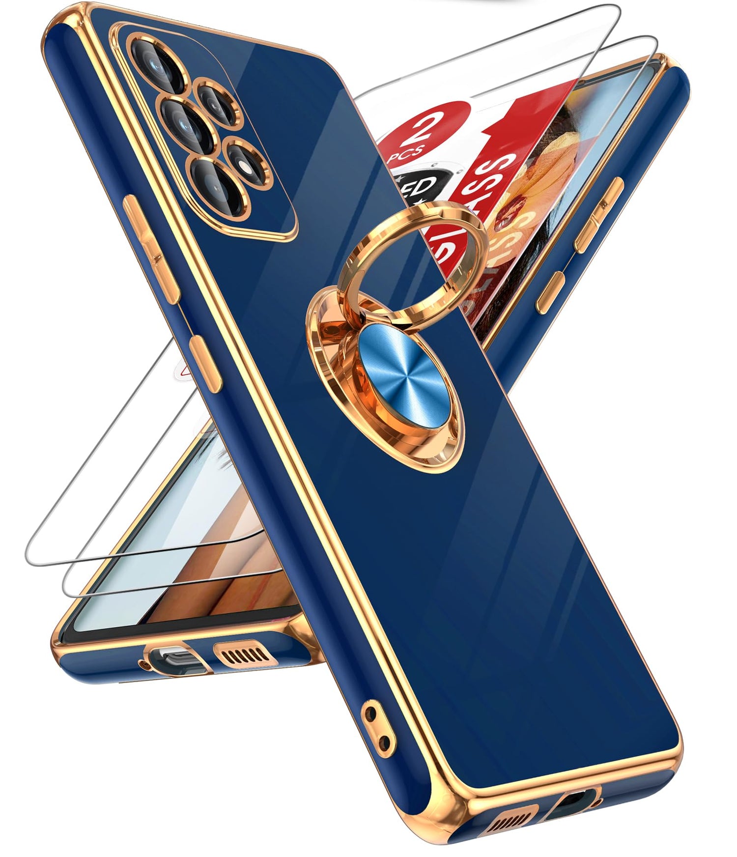 LeYi for Galaxy A37 5G Phone Case with 360°Rotatable Magnetic Kickstand