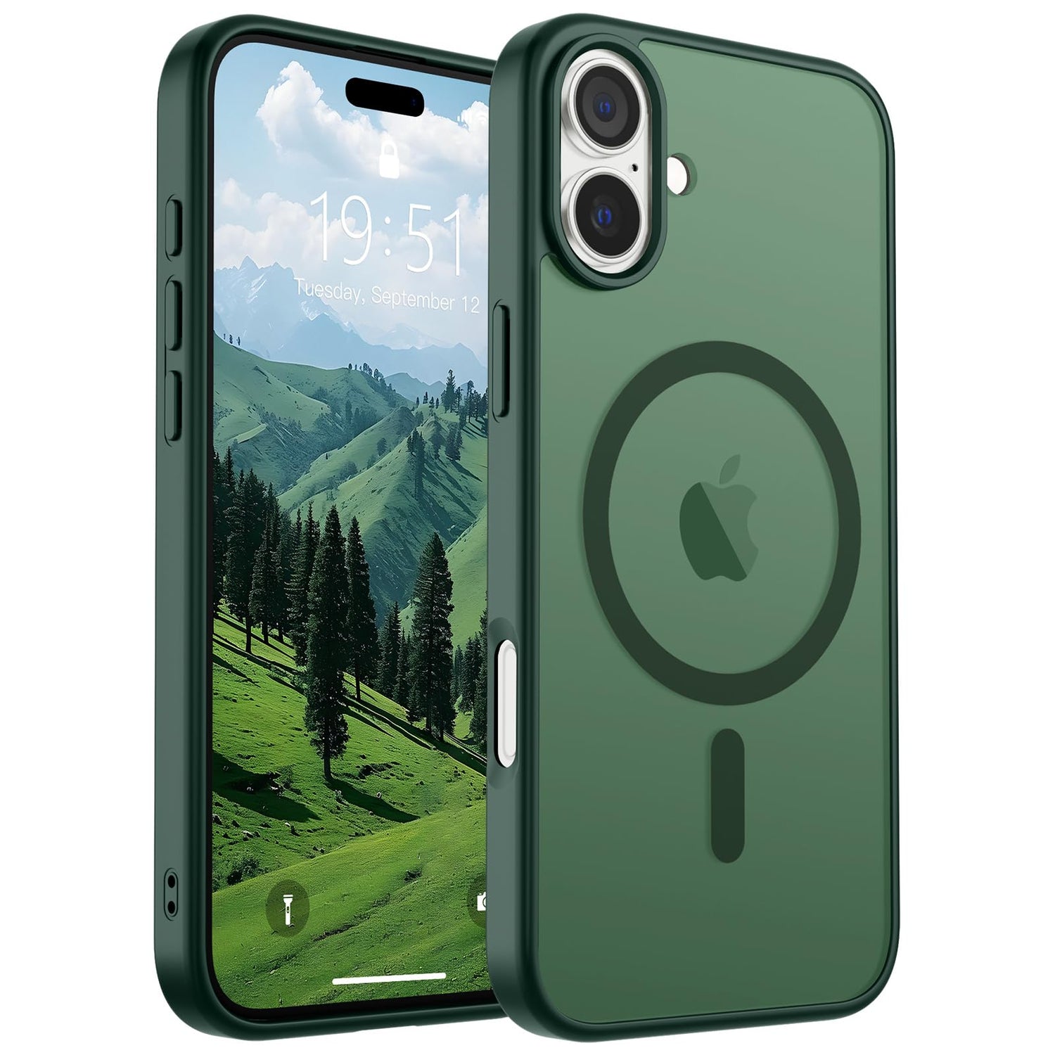 SUPFINE Magnetic for iPhone 17 Case (Compatible with MagSafe)(Military Grade Drop Protection) Translucent Matte Shockproof with Anti-Fingerprint Phone Cover,Black