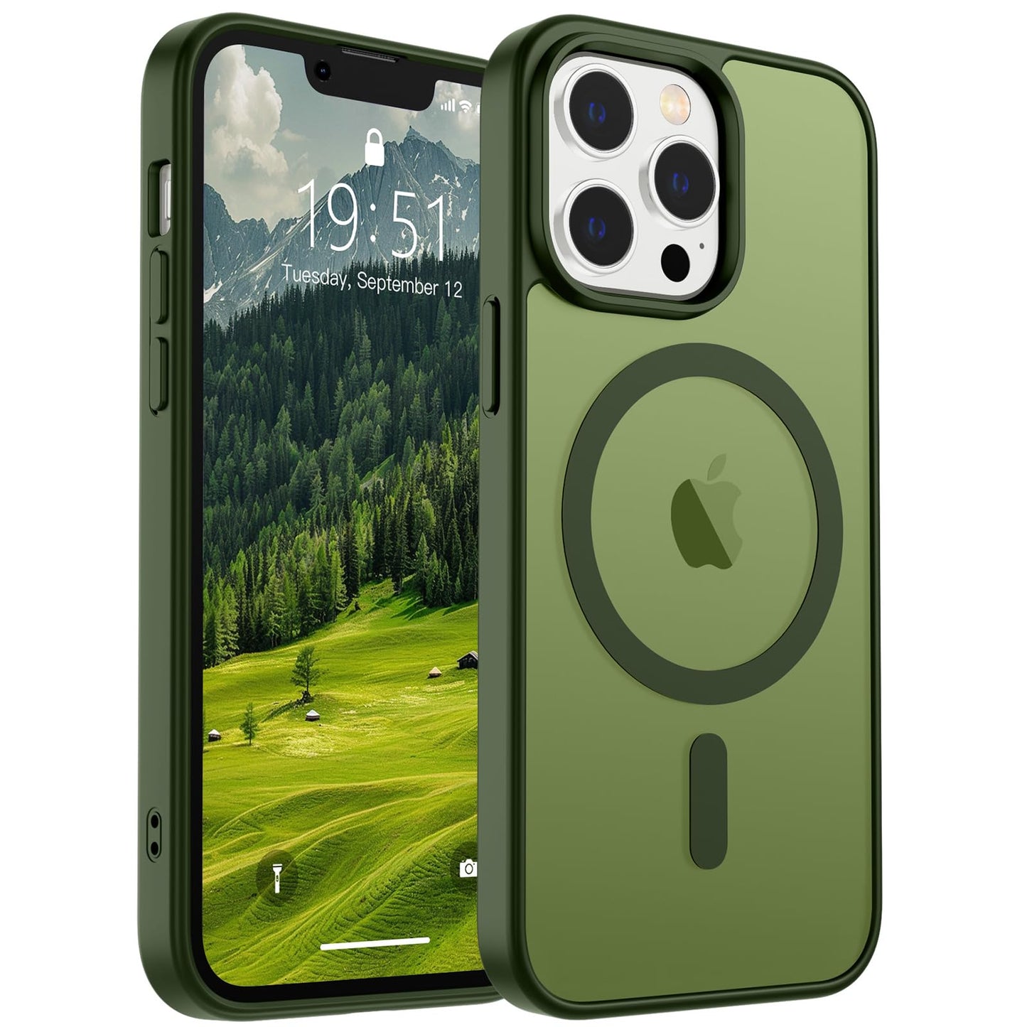SUPFINE Magnetic for iPhone 17 Case (Compatible with MagSafe)(Military Grade Drop Protection) Translucent Matte Shockproof with Anti-Fingerprint Phone Cover,Black