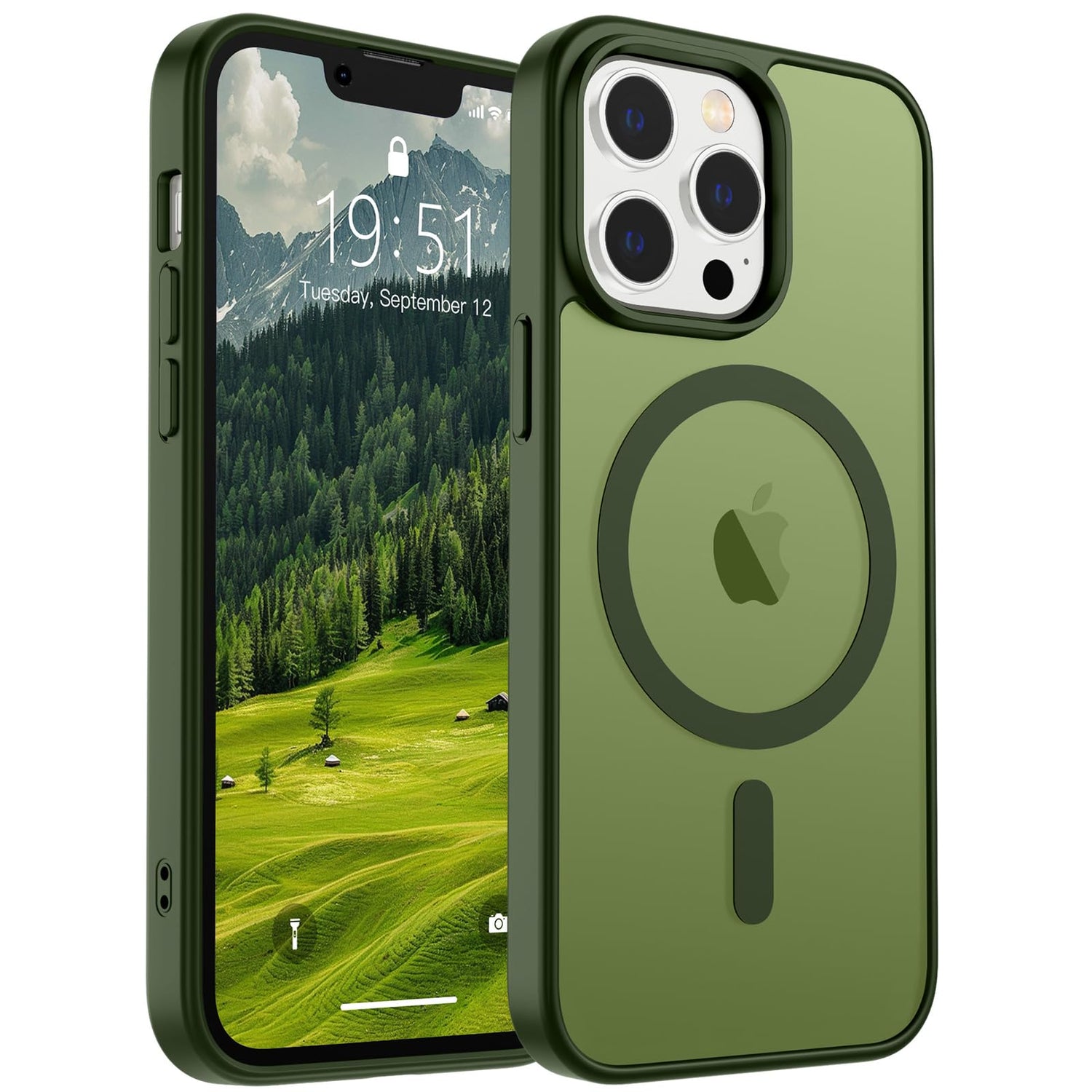 SUPFINE Magnetic for iPhone 17 Case (Compatible with MagSafe)(Military Grade Drop Protection) Translucent Matte Shockproof with Anti-Fingerprint Phone Cover,Black