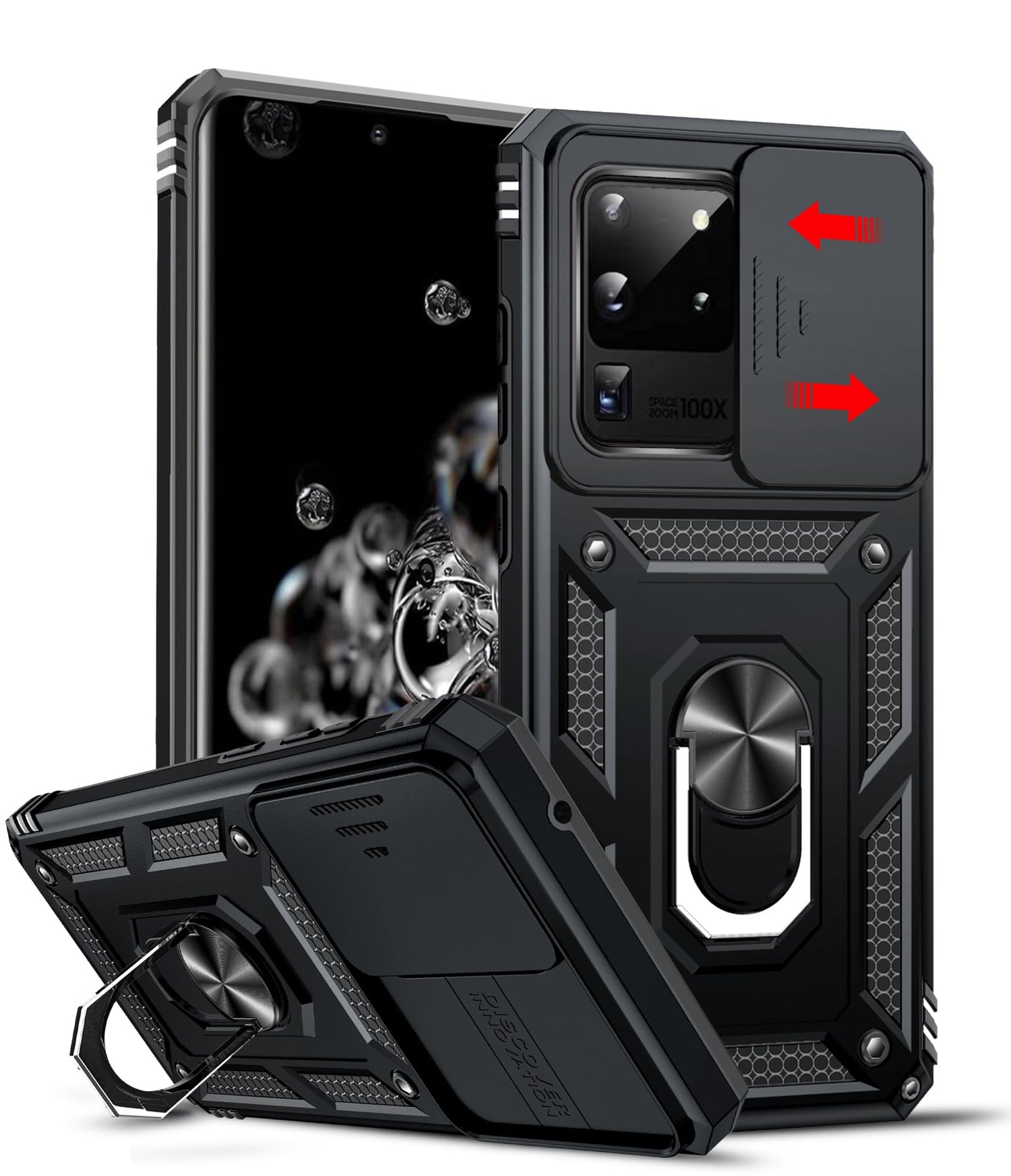 LeYi for Motorola Moto G Stylus 2025-Case: 【𝐍𝐨𝐭 𝐅𝐢𝐭 𝐌𝐨𝐭𝐨 𝐆 𝟐𝟎𝟐𝟓】Moto G Stylus 2026 Case 5G, Slide Camera Cover Screen Protector, Tough Armor Android Unlocked Phone Magnetic Stand, Black