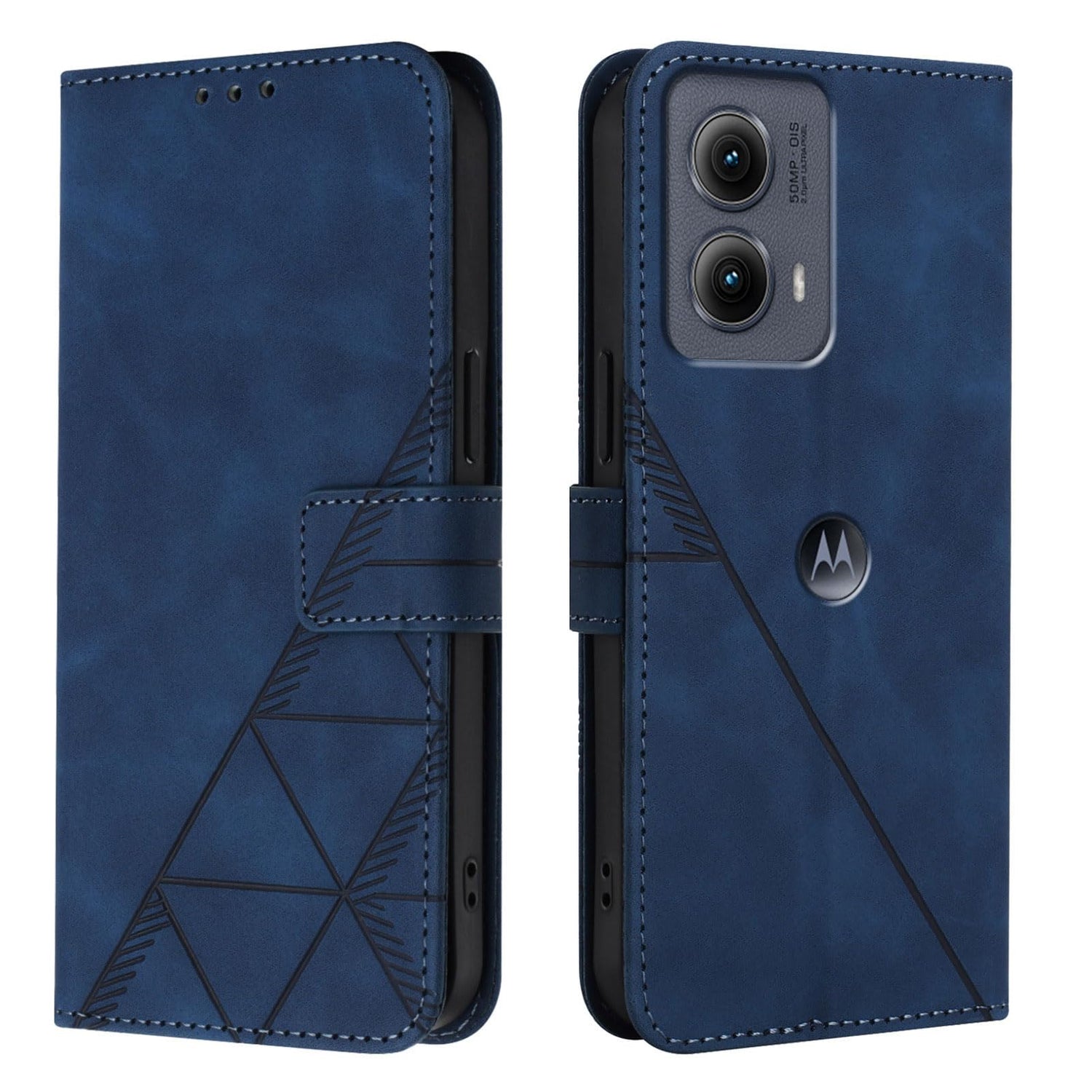 Flip Case for Moto Edge 2024 5G Faux Leather Wallet Holster with Cards Holder Kickstand Magnetic Closure Shockproof Folio Protect Cover for Motorola Edge (2024). Black YBS