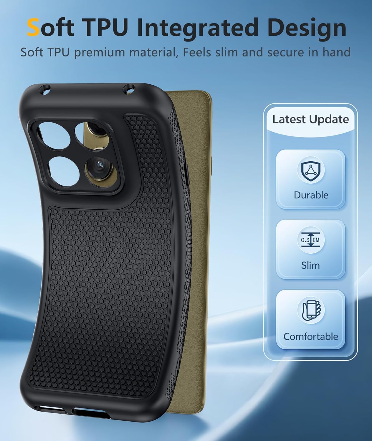 FNTCASE for Motorola Edge 2026 Case: Moto Edge 2026 Case with Screen Protector Non-Slip 14FT Military Grade Drop Protection, Shockproof, Slim Fit, Anti-Scratch TPU Matte Phone Cover (Black)