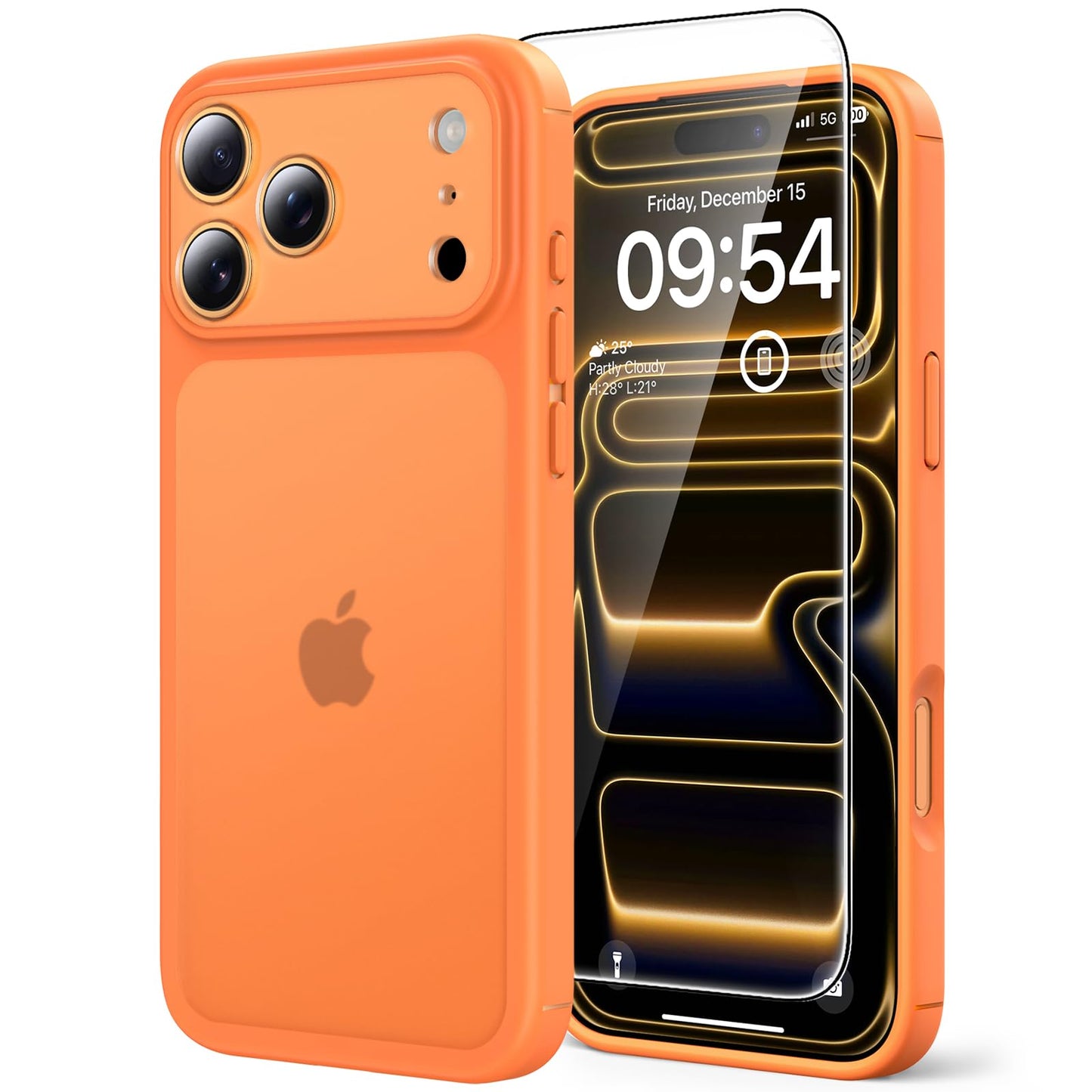 TAURI for iPhone 17 Case, Anti-Yellowing with Screen Protector, Military-Grade Protection Shockproof Slim Phone Case for iPhone 17, Clear