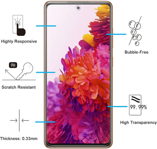 NEW'C 3 Pack Designed for Samsung Galaxy S20 FE / S20 FE 5G Screen Protector Tempered Glass, Case Friendly Anti Scratch Bubble Free Ultra Resistant