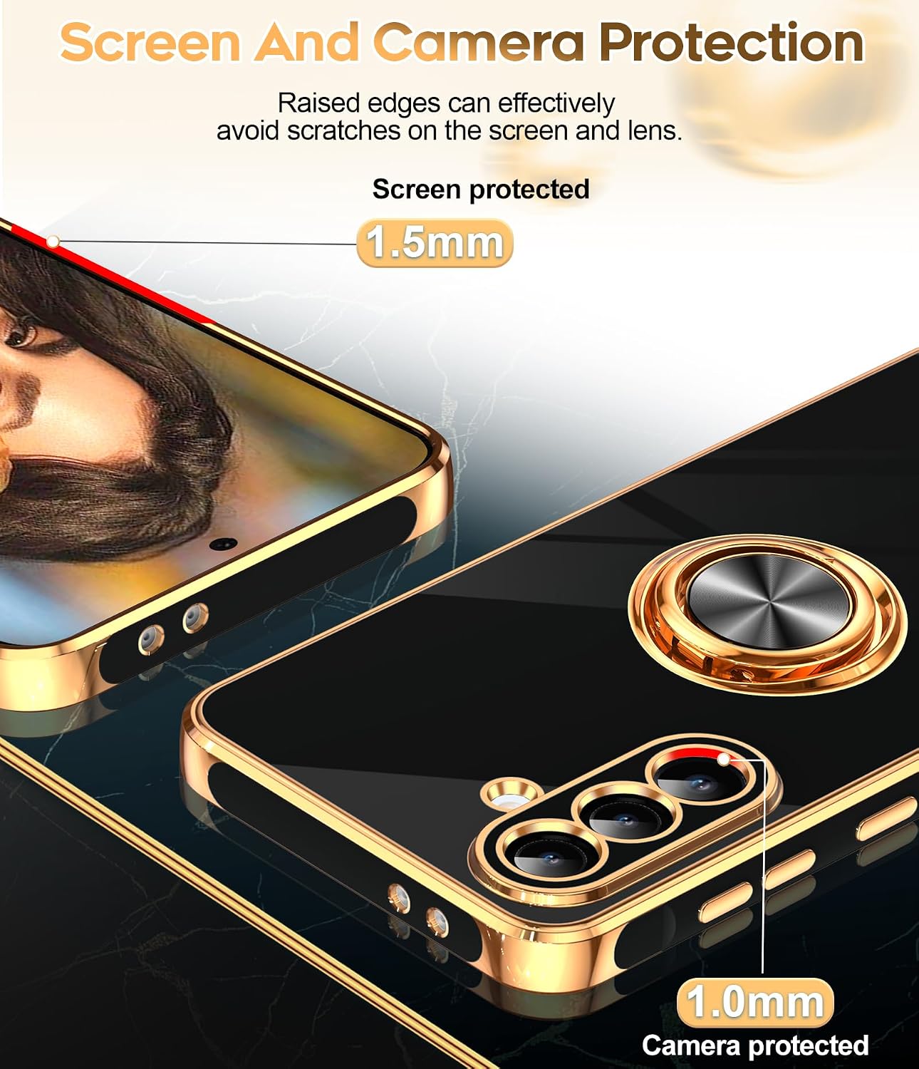 LeYi for Galaxy A37 5G Phone Case with 360°Rotatable Magnetic Kickstand