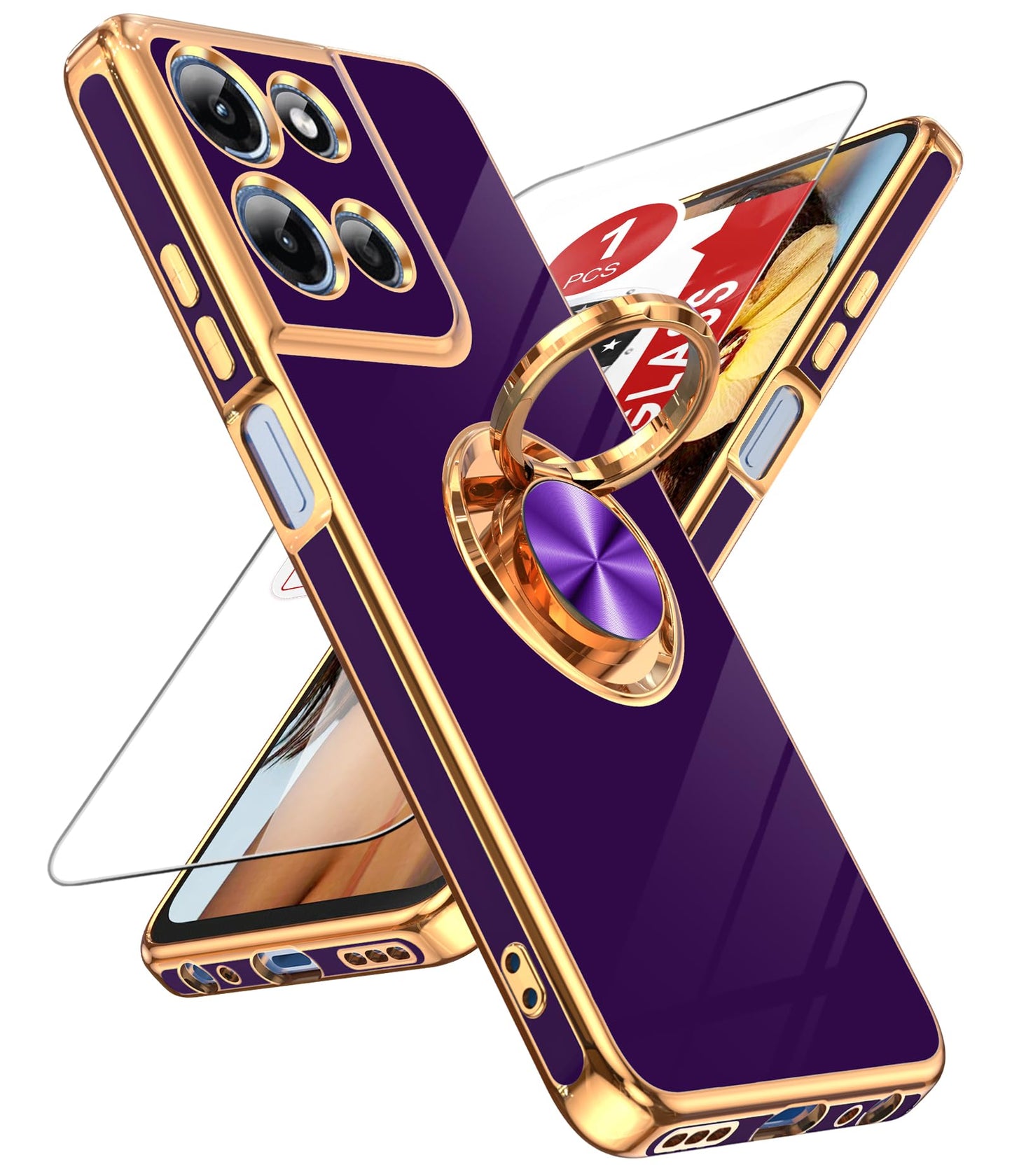 LeYi for Galaxy A37 5G Phone Case with 360°Rotatable Magnetic Kickstand