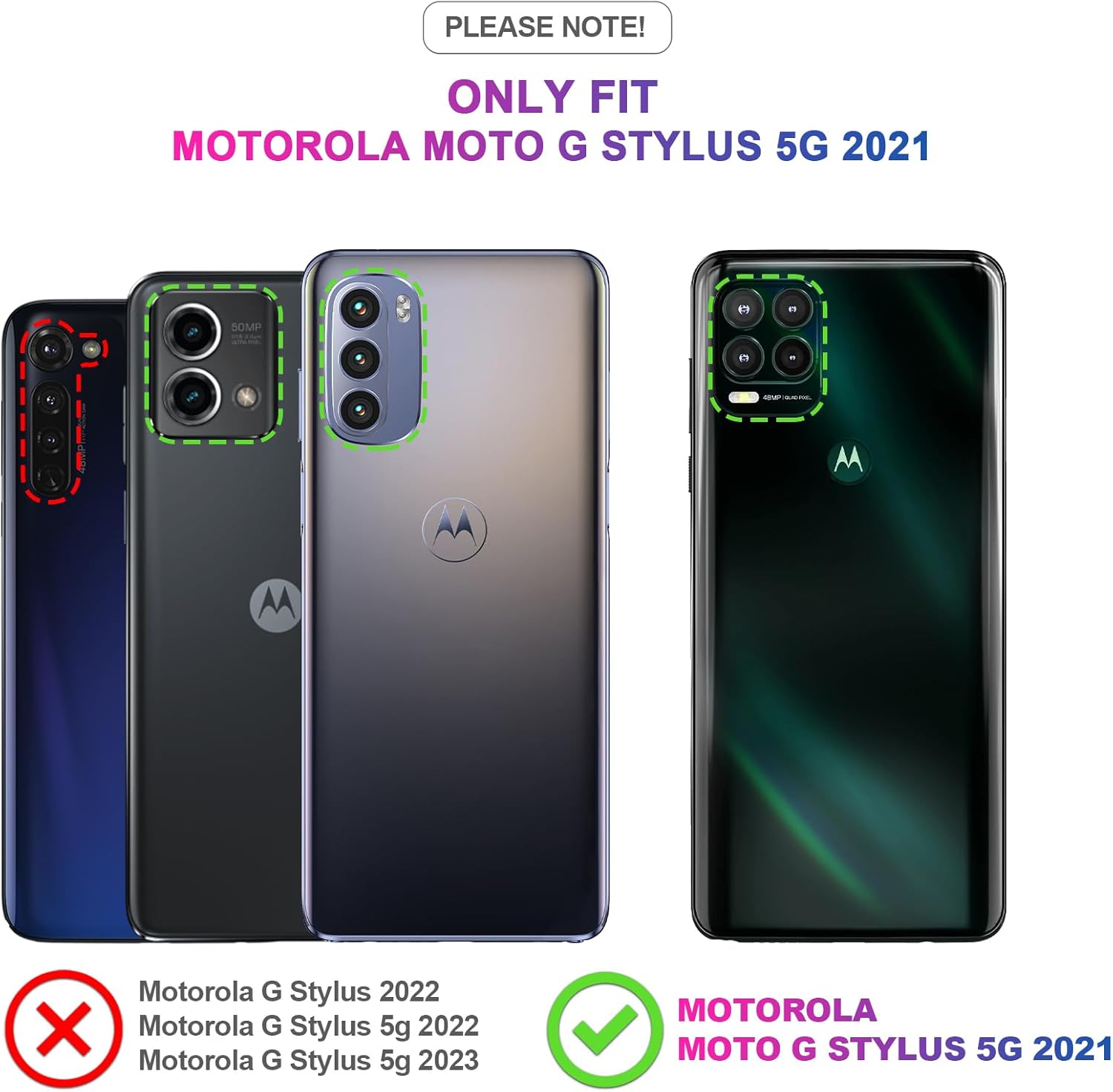 LeYi for Moto G Stylus 5G 2021 Case: with Tempered Glass Screen Protector [2 Pack] 360° Rotatable Ring Holder Magnetic Kickstand, Plating Rose Gold Edge Motorola G Stylus 5G 2021 Case, Black