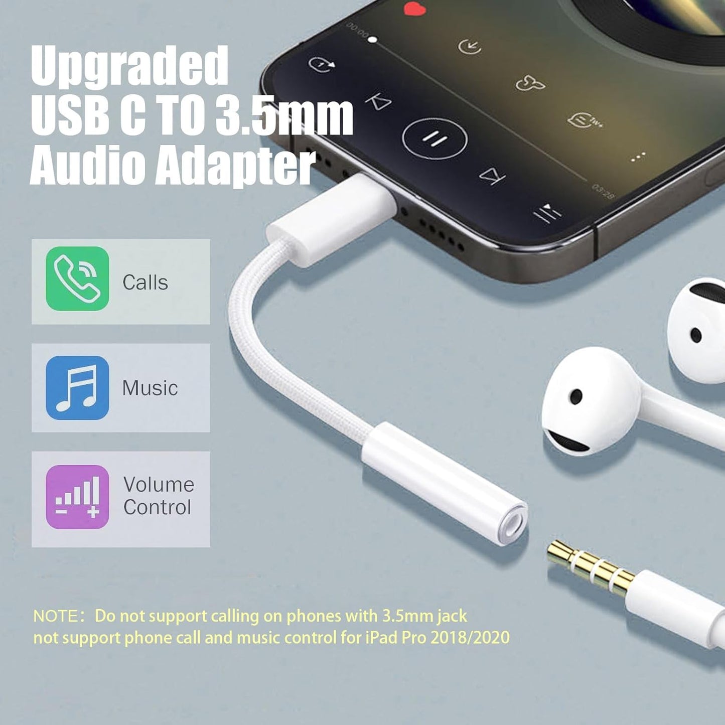 Fidioto 4 Pack USB-C to 3.5 mm Jack Adapter, Aux to USB C Adapter for Headphones Cable Compatible with iPhone 17/16 Pro Max/16 Pro/16/Samsung Galaxy S24/S23/S22/S21 Ultra/iPad Pro/Pixel 8 …