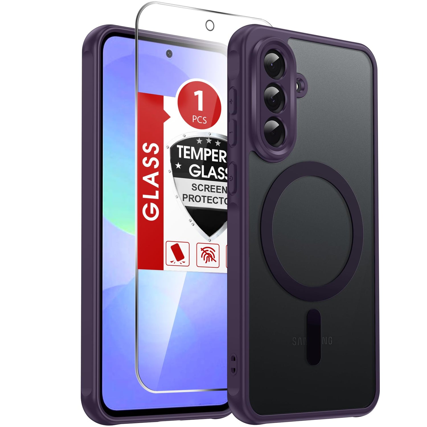 LeYi for Samsung Galaxy A57-5G Phone Case: MagSafe Fit 2 X Screen Protector