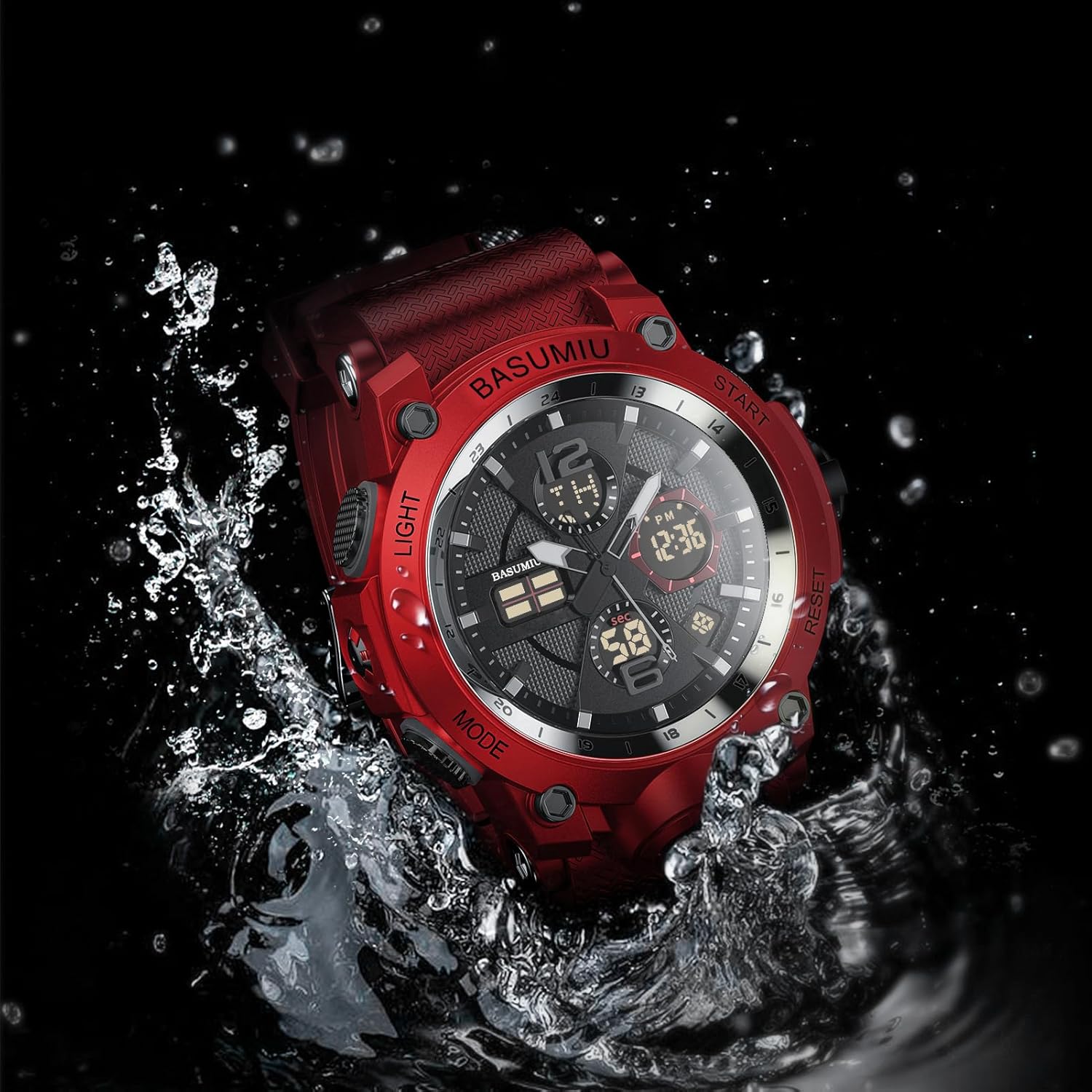 Mens Sports Wrist Watches Analog Digital Tactical Military Watch Waterproof Gold Watches for Men