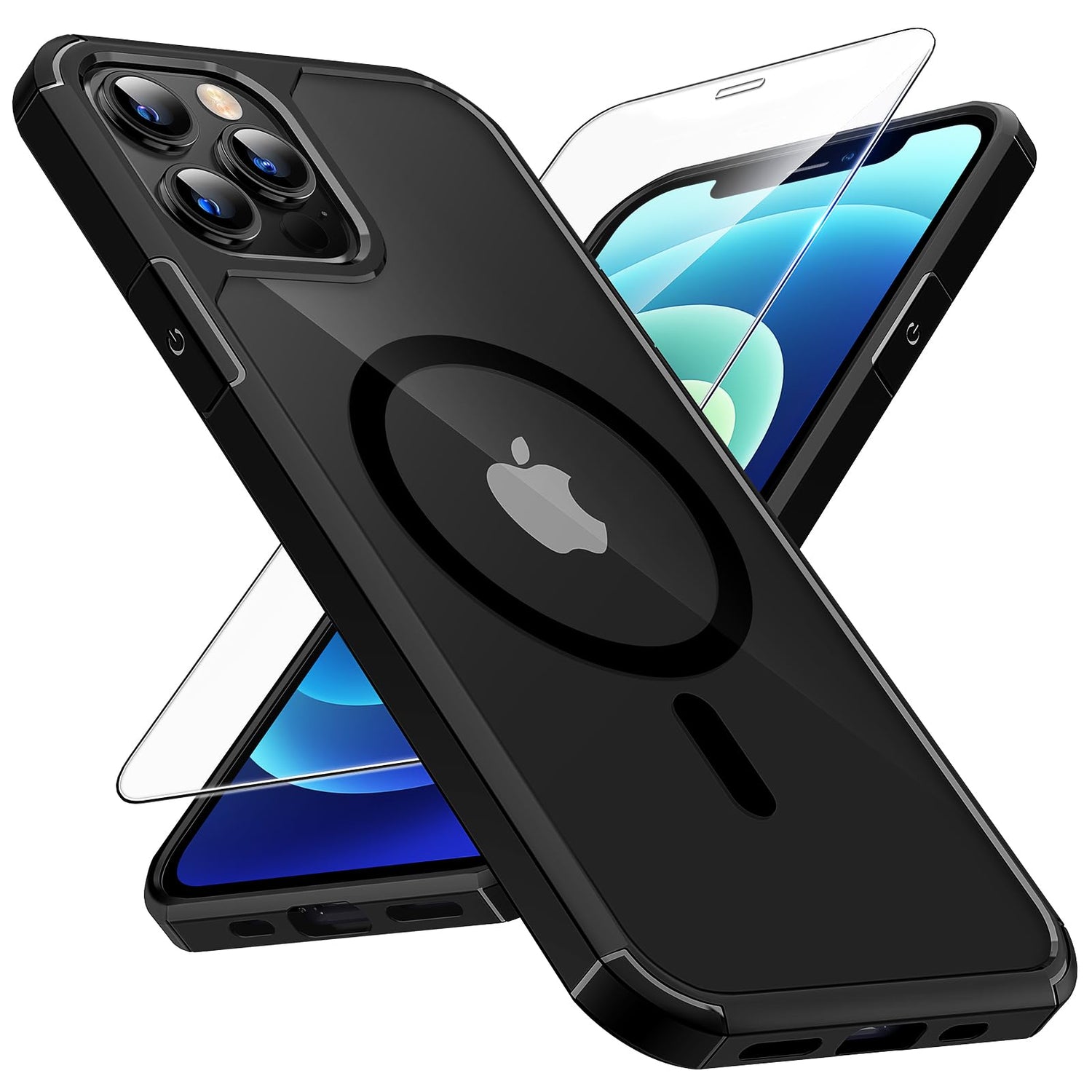 TAURI for iPhone 17 Case, Anti-Yellowing with Screen Protector, Military-Grade Protection Shockproof Slim Phone Case for iPhone 17, Clear