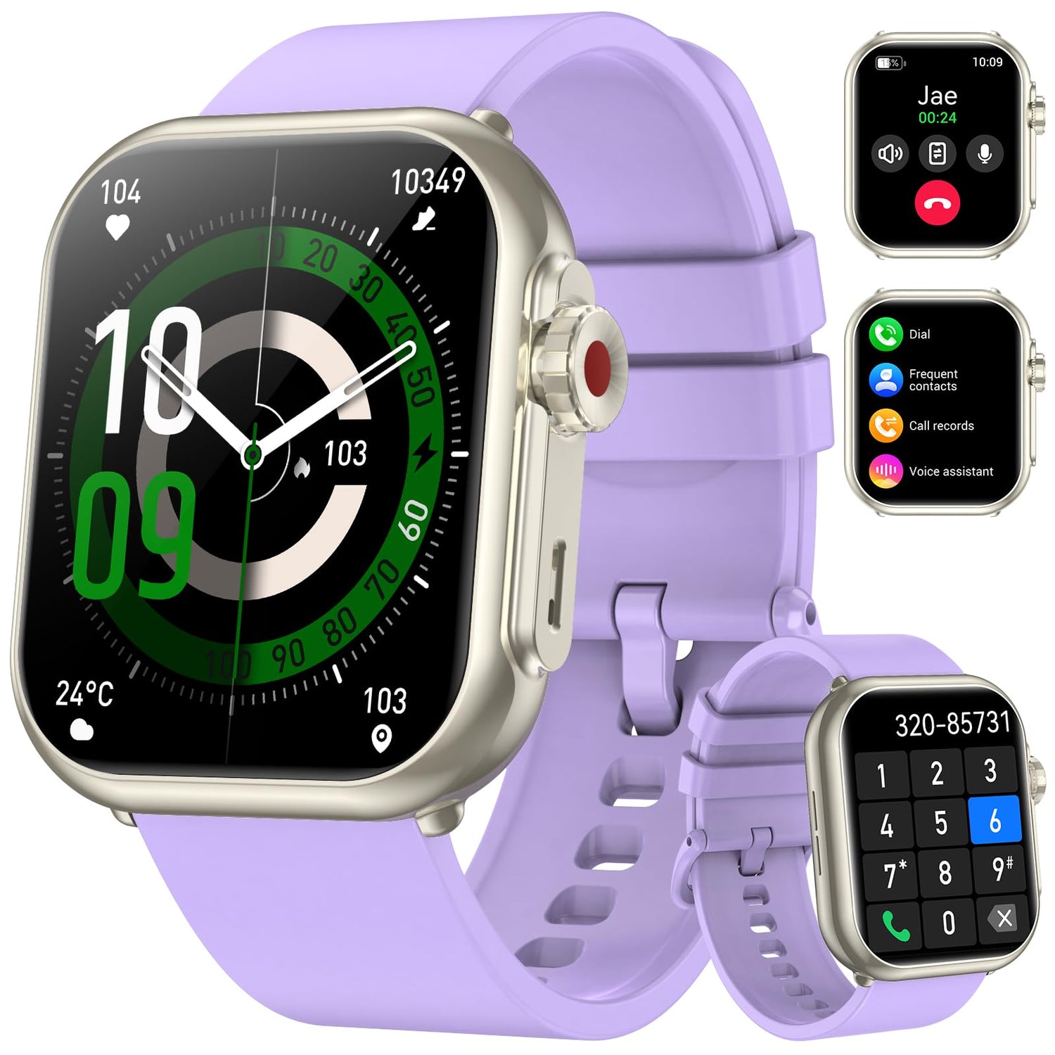Smart Watch for Men Women, 1000 mAh 100 Day Battery Life, 1.85" Fitness Tracker Bluetooth Call/Make Calls, IP68 Waterproof, 120+ Sport Modes, 24/7 Heart Rate/Sleep Monitor Fitness Watch, iOS/Android