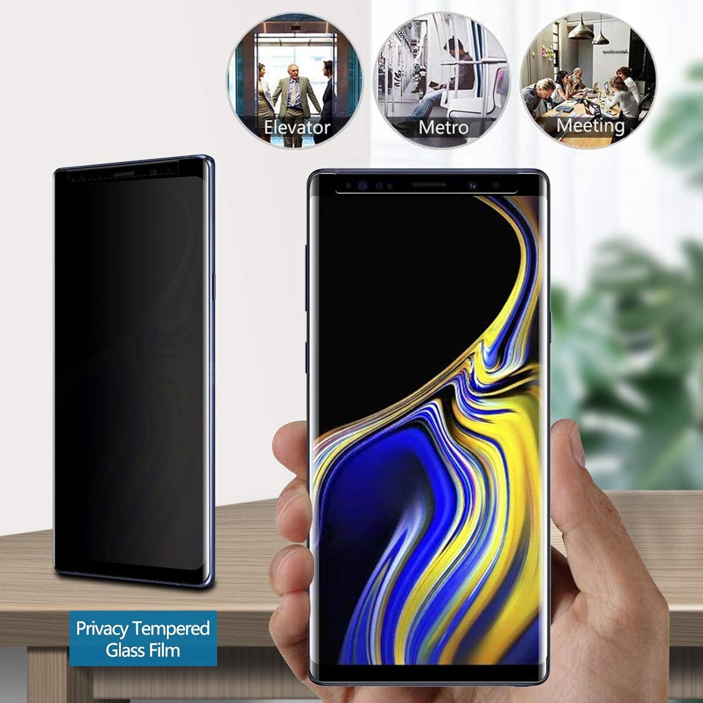 Fotbor 2 Pack for Samsung Galaxy Note 10 Plus Privacy Tempered Glass Screen Protector, 9H Hardness Anti-Scratch Fulll Coverage Case Friendly [Don’t Support Fingerprint Unlock]