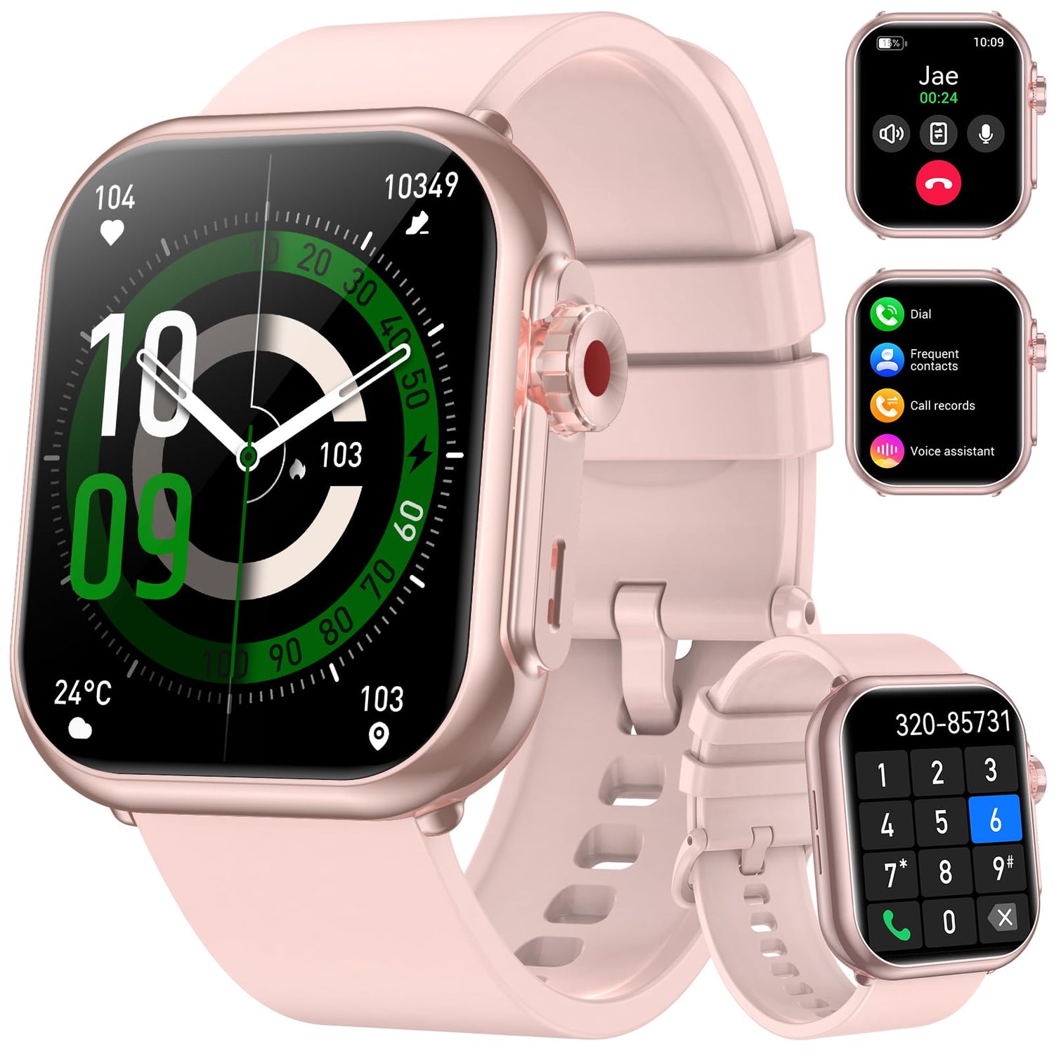 Smart Watch for Men Women, 1000 mAh 100 Day Battery Life, 1.85" Fitness Tracker Bluetooth Call/Make Calls, IP68 Waterproof, 120+ Sport Modes, 24/7 Heart Rate/Sleep Monitor Fitness Watch, iOS/Android