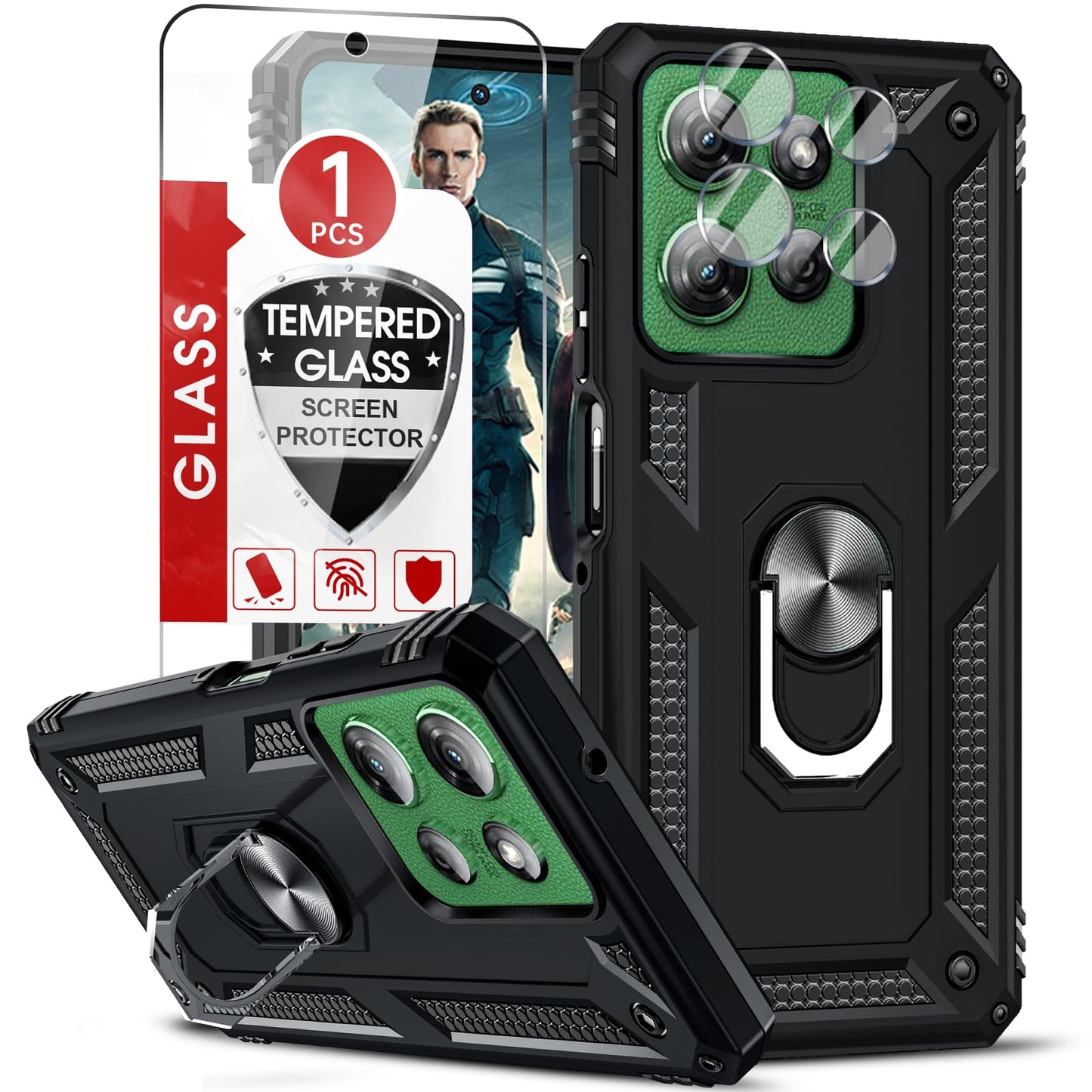 LeYi for Motorola Moto G Stylus 2025-Case: 【𝐍𝐨𝐭 𝐅𝐢𝐭 𝐌𝐨𝐭𝐨 𝐆 𝟐𝟎𝟐𝟓】Moto G Stylus 2026 Case 5G, Slide Camera Cover Screen Protector, Tough Armor Android Unlocked Phone Magnetic Stand, Black