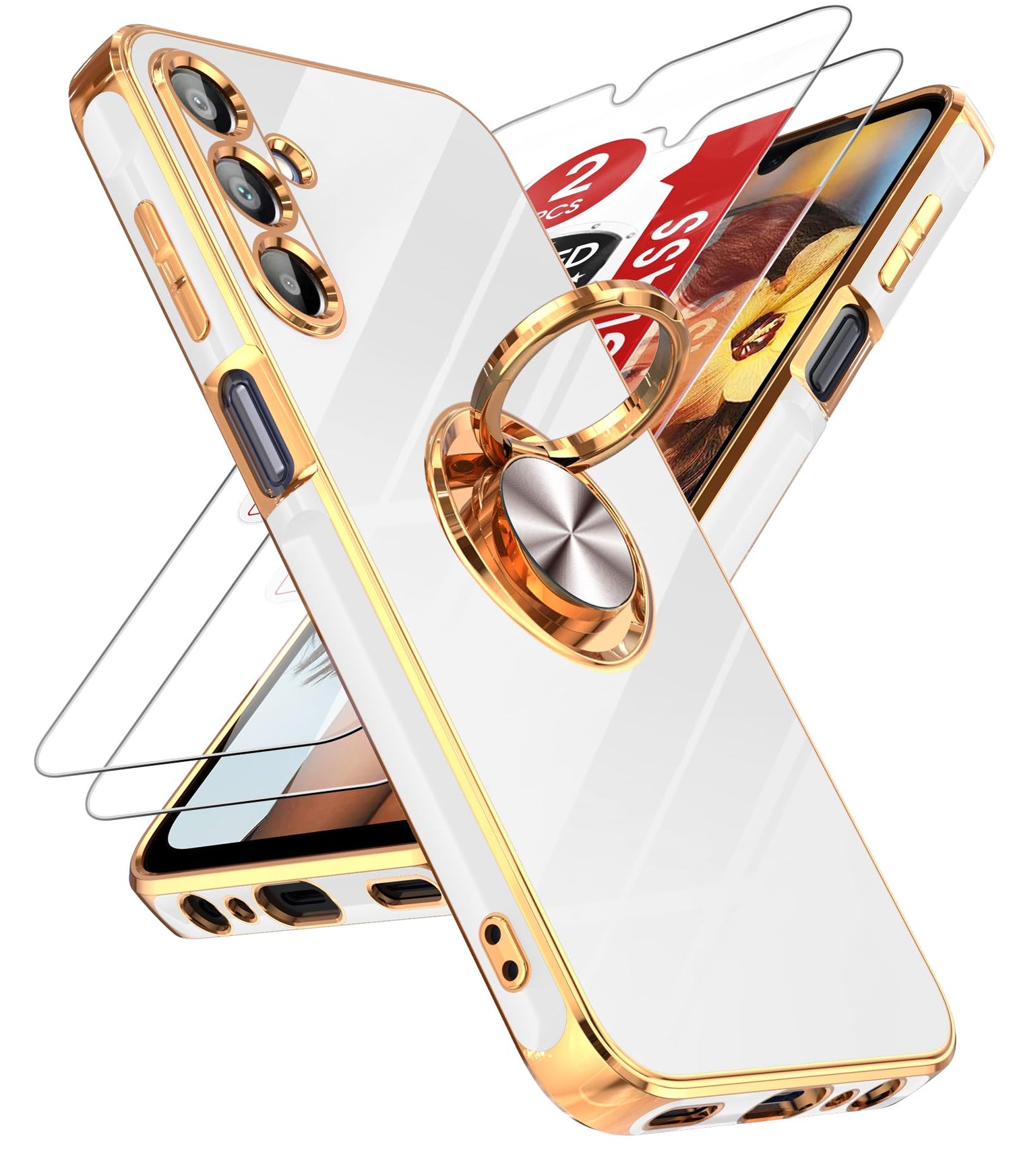 LeYi for Galaxy A37 5G Phone Case with 360°Rotatable Magnetic Kickstand