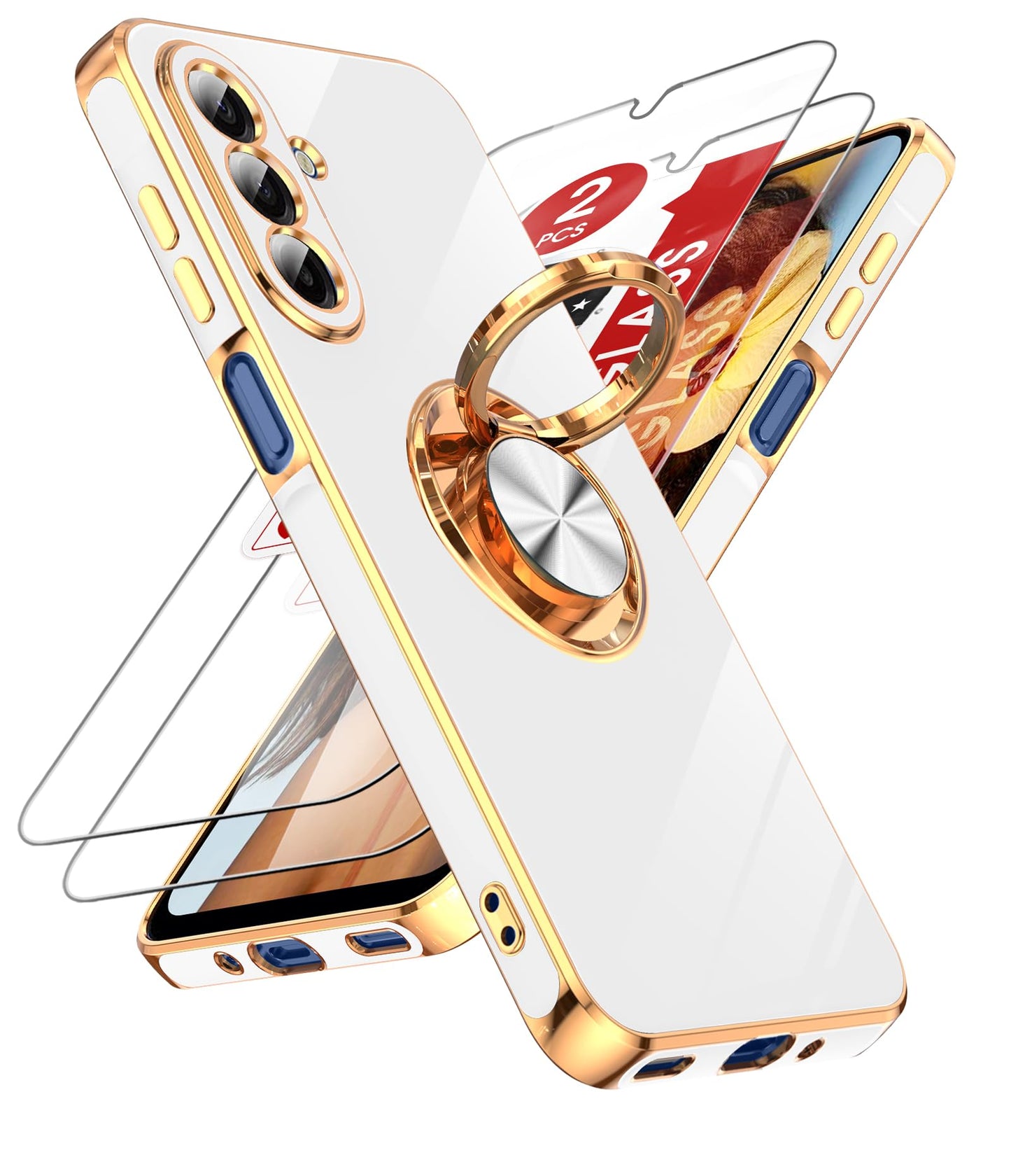LeYi for Galaxy A37 5G Phone Case with 360°Rotatable Magnetic Kickstand