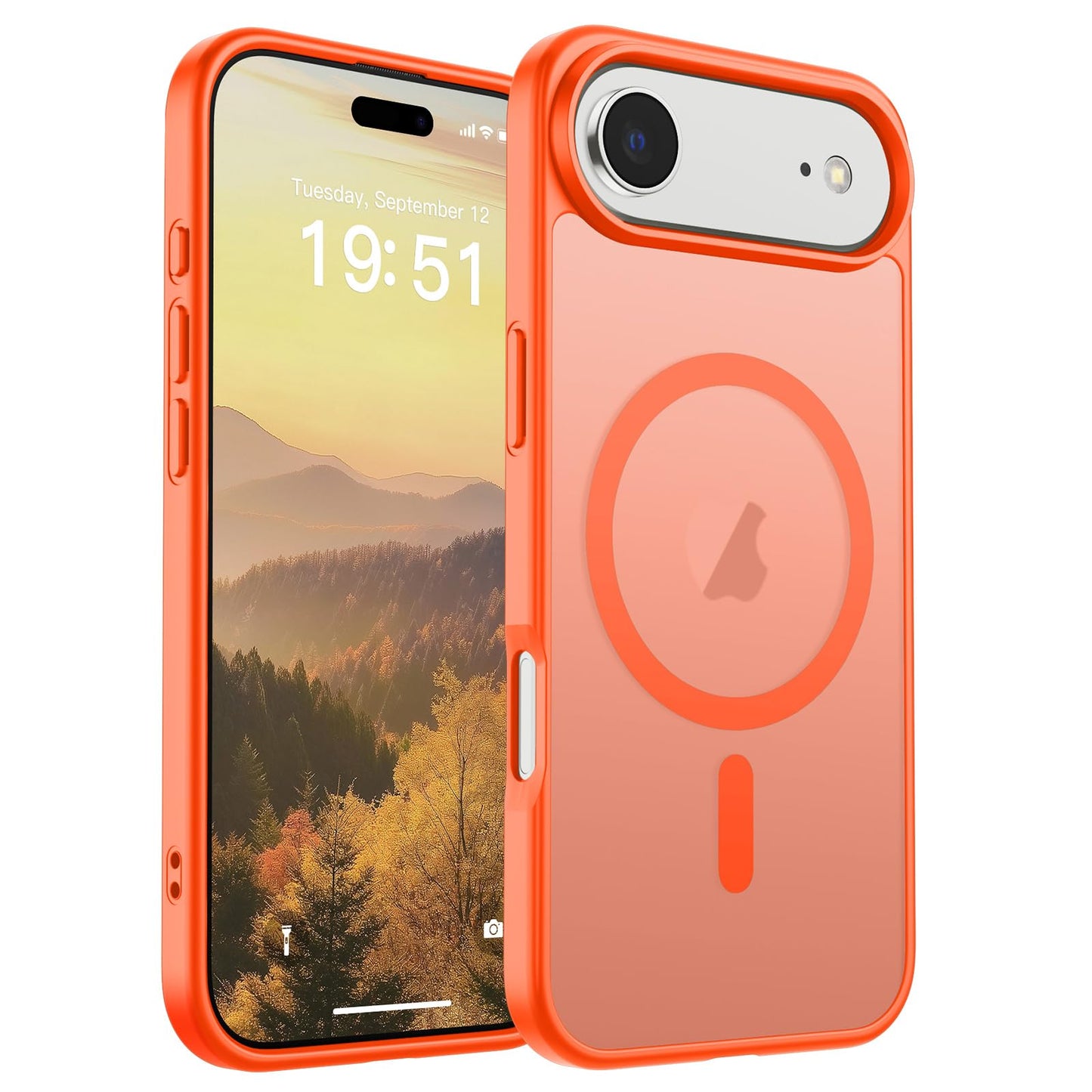 SUPFINE Magnetic for iPhone 17 Case (Compatible with MagSafe)(Military Grade Drop Protection) Translucent Matte Shockproof with Anti-Fingerprint Phone Cover,Black