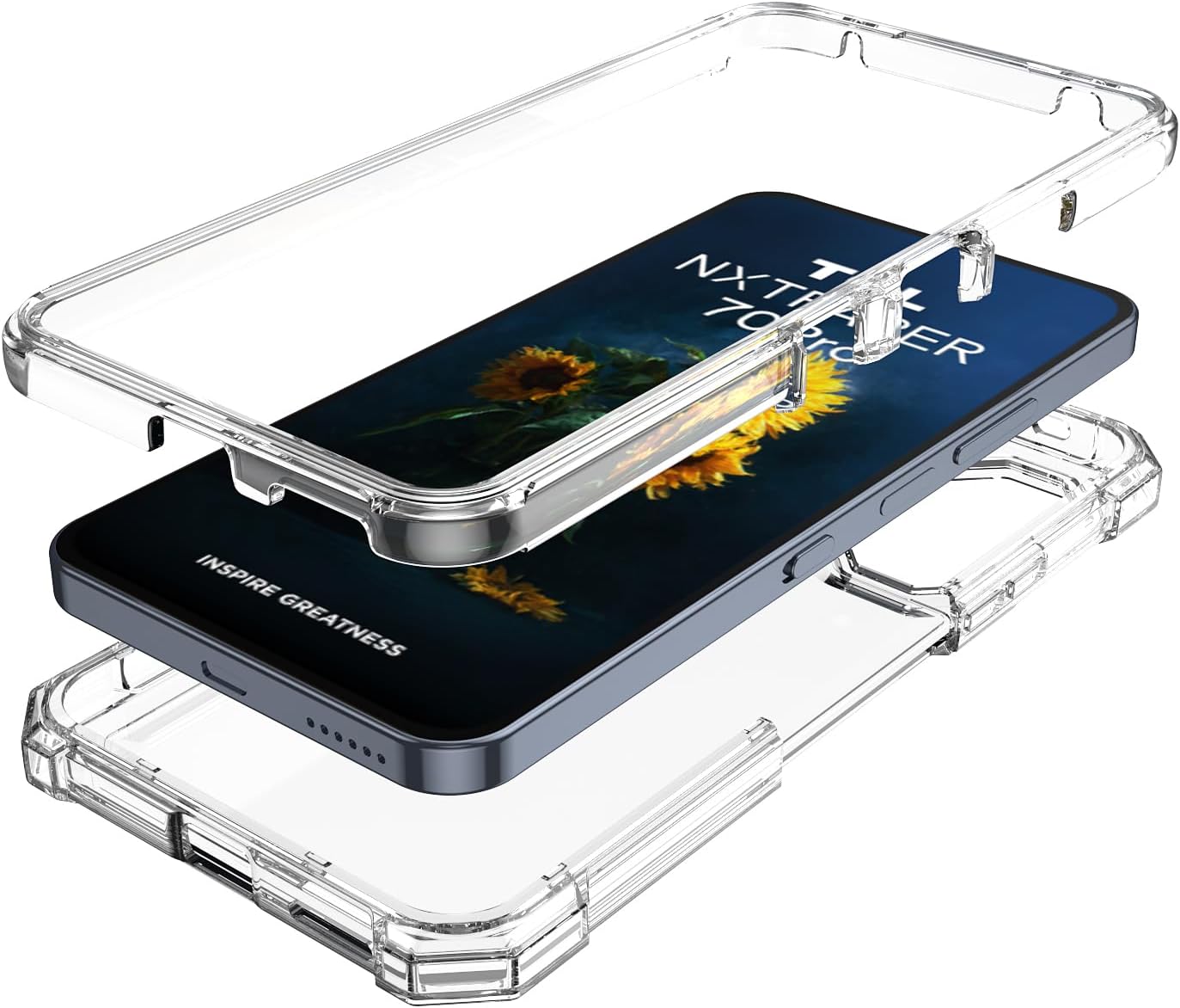 for TCL NXTPAPER 70 Pro 5G Phone Case with Screen Protector Clear