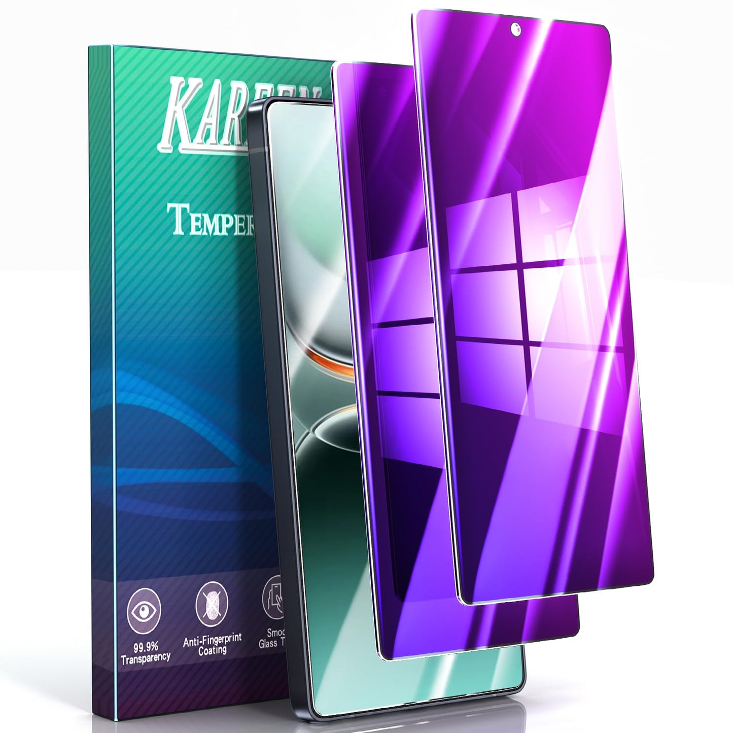 KAREEN 2 Pack Screen Protector for Samsung Galaxy A17 5G / 4G 6.7-Inch Tempered Glass Film, 9H Hardness, Anti-Scratch, Bubble Free, Easy to Install, Case Friendly