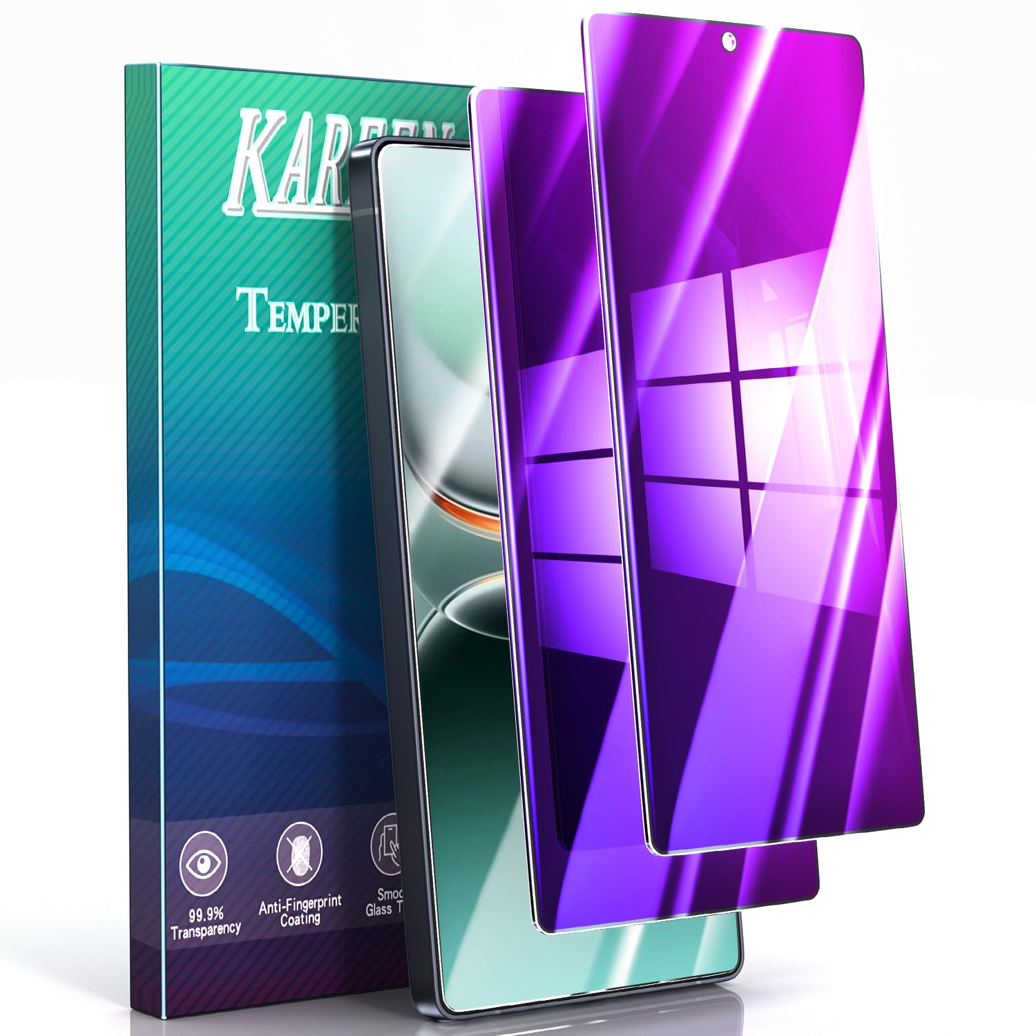 KAREEN 2 Pack Screen Protector for Samsung Galaxy A17 5G / 4G 6.7-Inch Tempered Glass Film, 9H Hardness, Anti-Scratch, Bubble Free, Easy to Install, Case Friendly