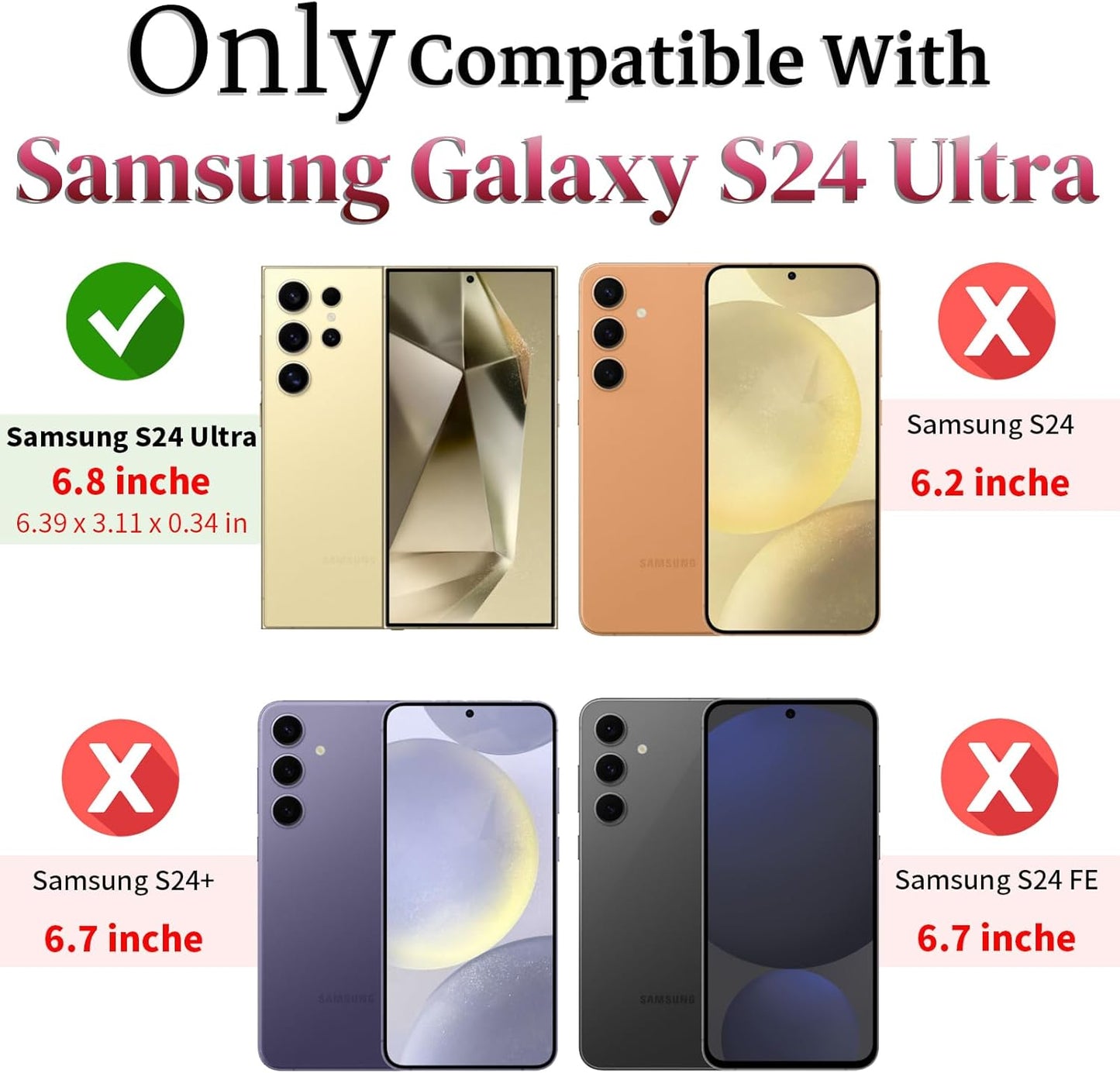 HNHYGETE for Samsung Galaxy S24 Ultra Case with Screen Protector: [Military Grade 20ft. Drop Tested] Slide Camera Cover Ring Shockproof Protective Phone Case for - Galaxy S24 Ultra (Black)