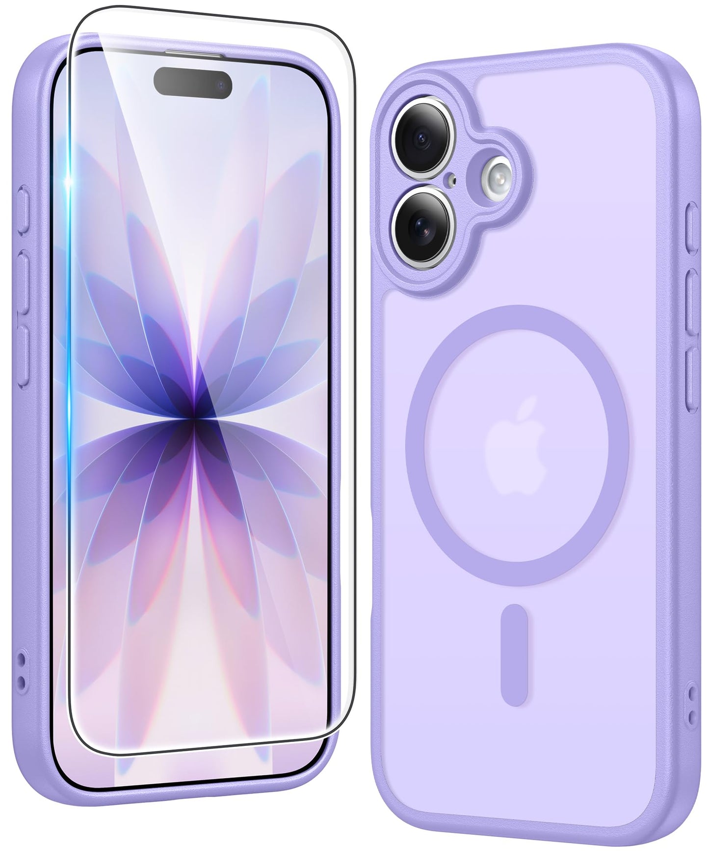 FNTCASE for iPhone 17 Case Clear: Magnetic Phone Cases with Screen Protector Drop Proof Compatible with Magsafe Slim Anti Yellowing Rugged Shockproof Protective Transparent Cell Cover (A-Clear)