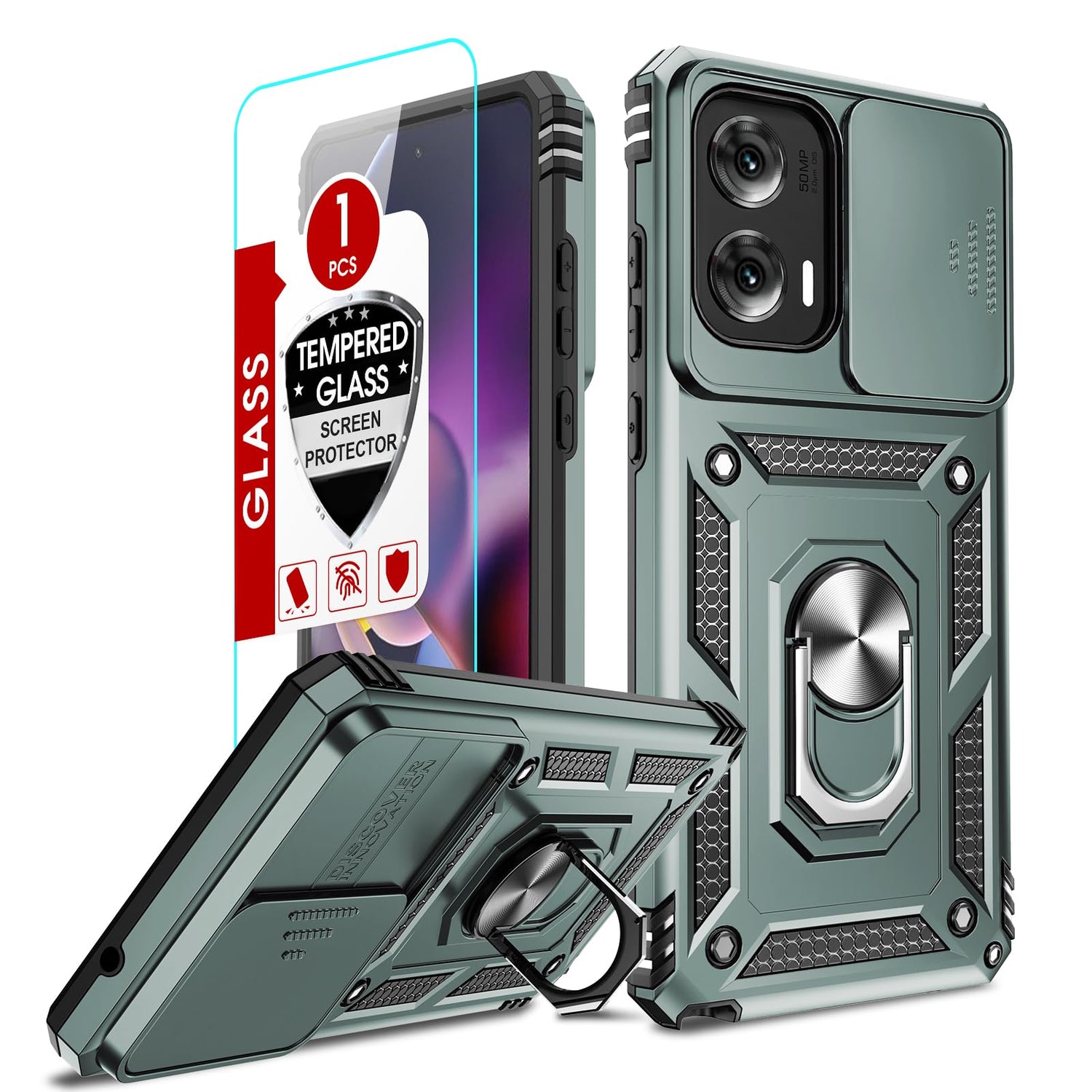 LeYi for Motorola Moto G Stylus 2025-Case: 【𝐍𝐨𝐭 𝐅𝐢𝐭 𝐌𝐨𝐭𝐨 𝐆 𝟐𝟎𝟐𝟓】Moto G Stylus 2026 Case 5G, Slide Camera Cover Screen Protector, Tough Armor Android Unlocked Phone Magnetic Stand, Black