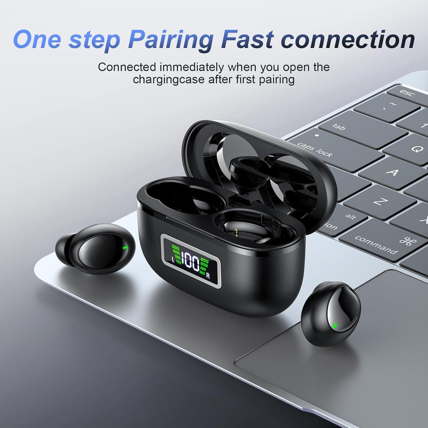 Wireless Bluetooth 5.4 Small in-Ear Headphones, Hi-Fi Stereo Sound