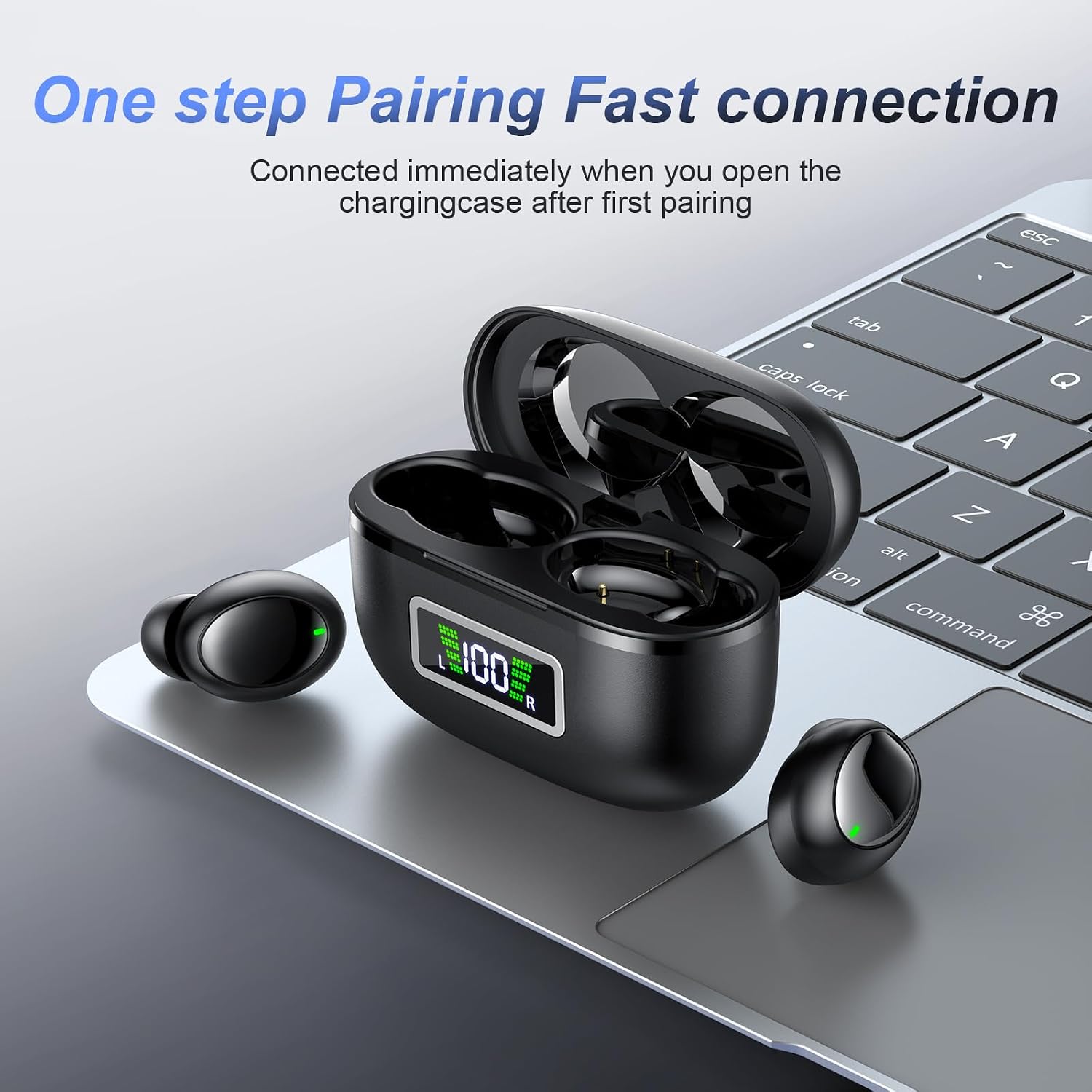 Wireless Bluetooth 5.4 Small in-Ear Headphones, Hi-Fi Stereo Sound