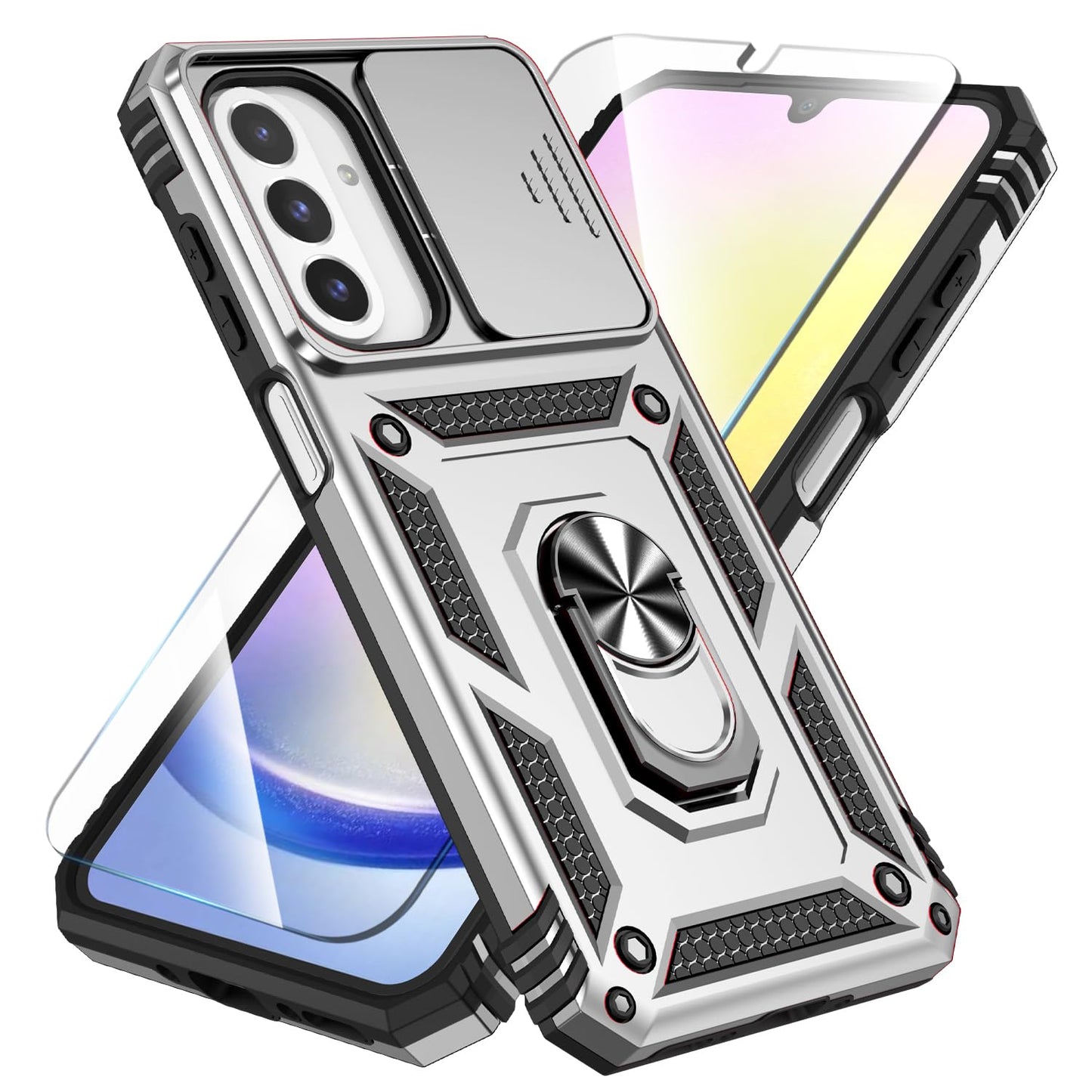 SunStory for Samsung Galaxy A26 5G Phone Case with Rotated Ring Kickstand