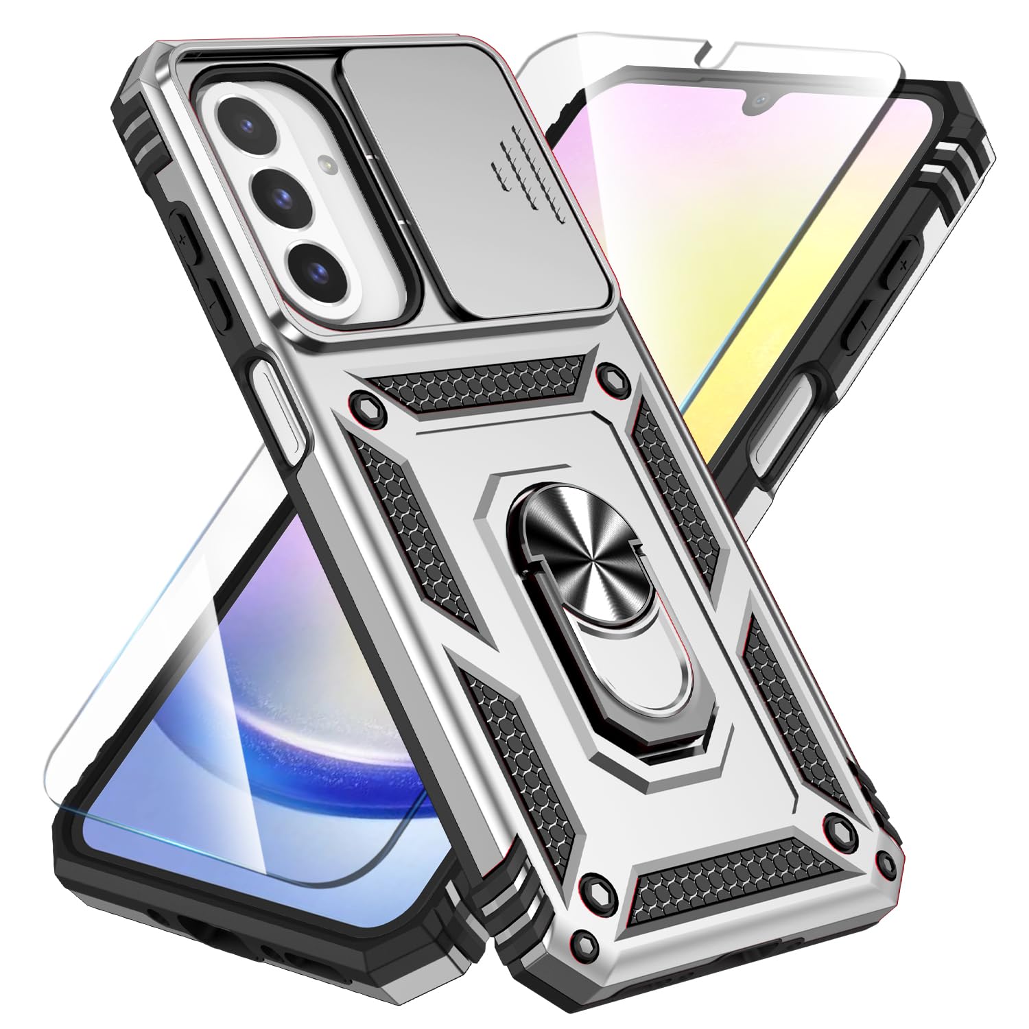 SunStory for Samsung Galaxy A26 5G Phone Case with Rotated Ring Kickstand