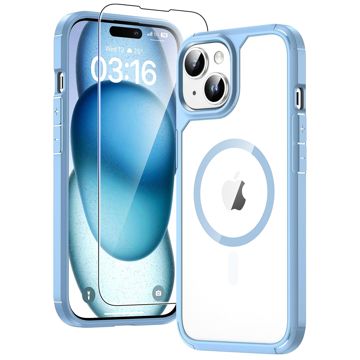 TAURI for iPhone 17 Case, Anti-Yellowing with Screen Protector, Military-Grade Protection Shockproof Slim Phone Case for iPhone 17, Clear