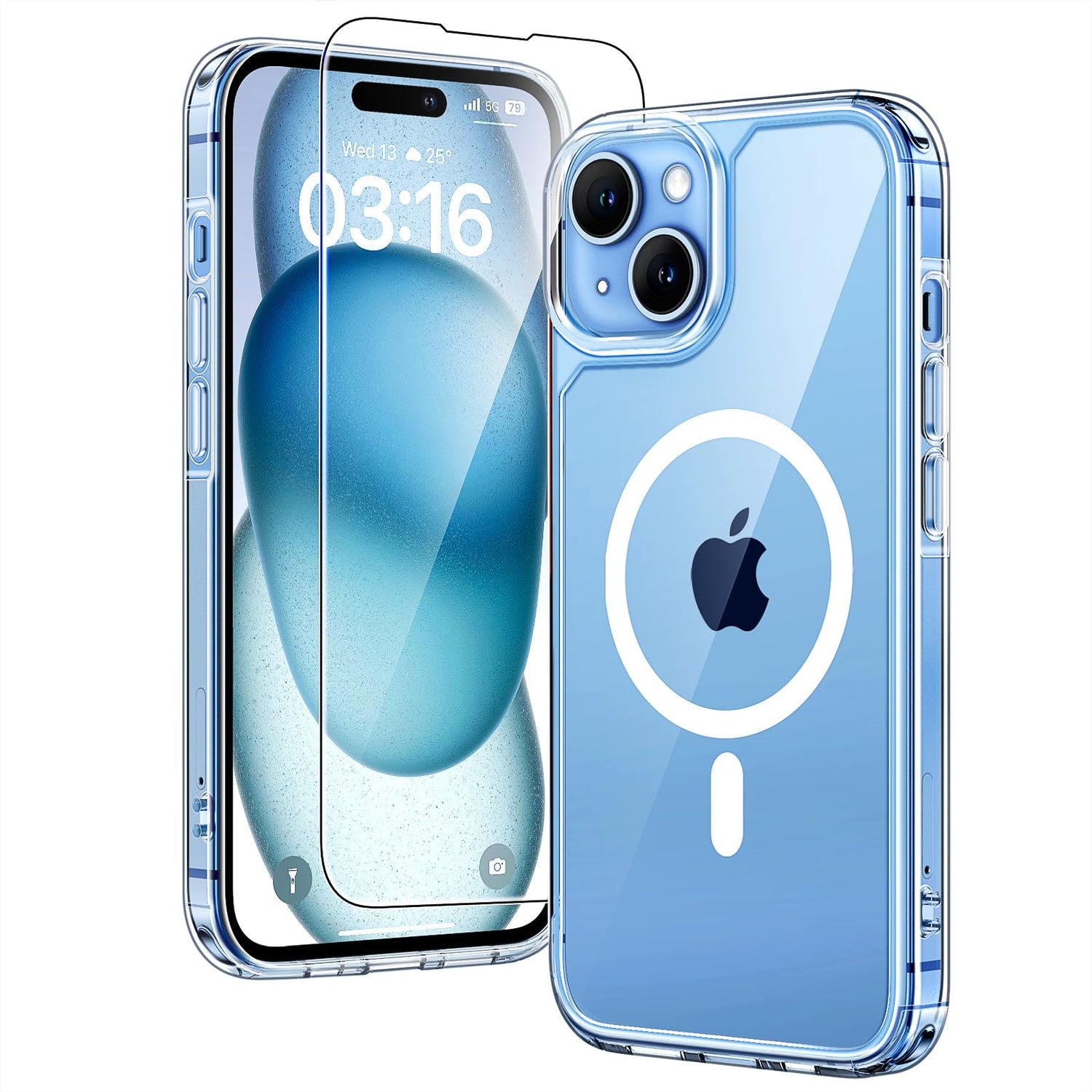 TAURI for iPhone 17 Case, Anti-Yellowing with Screen Protector, Military-Grade Protection Shockproof Slim Phone Case for iPhone 17, Clear