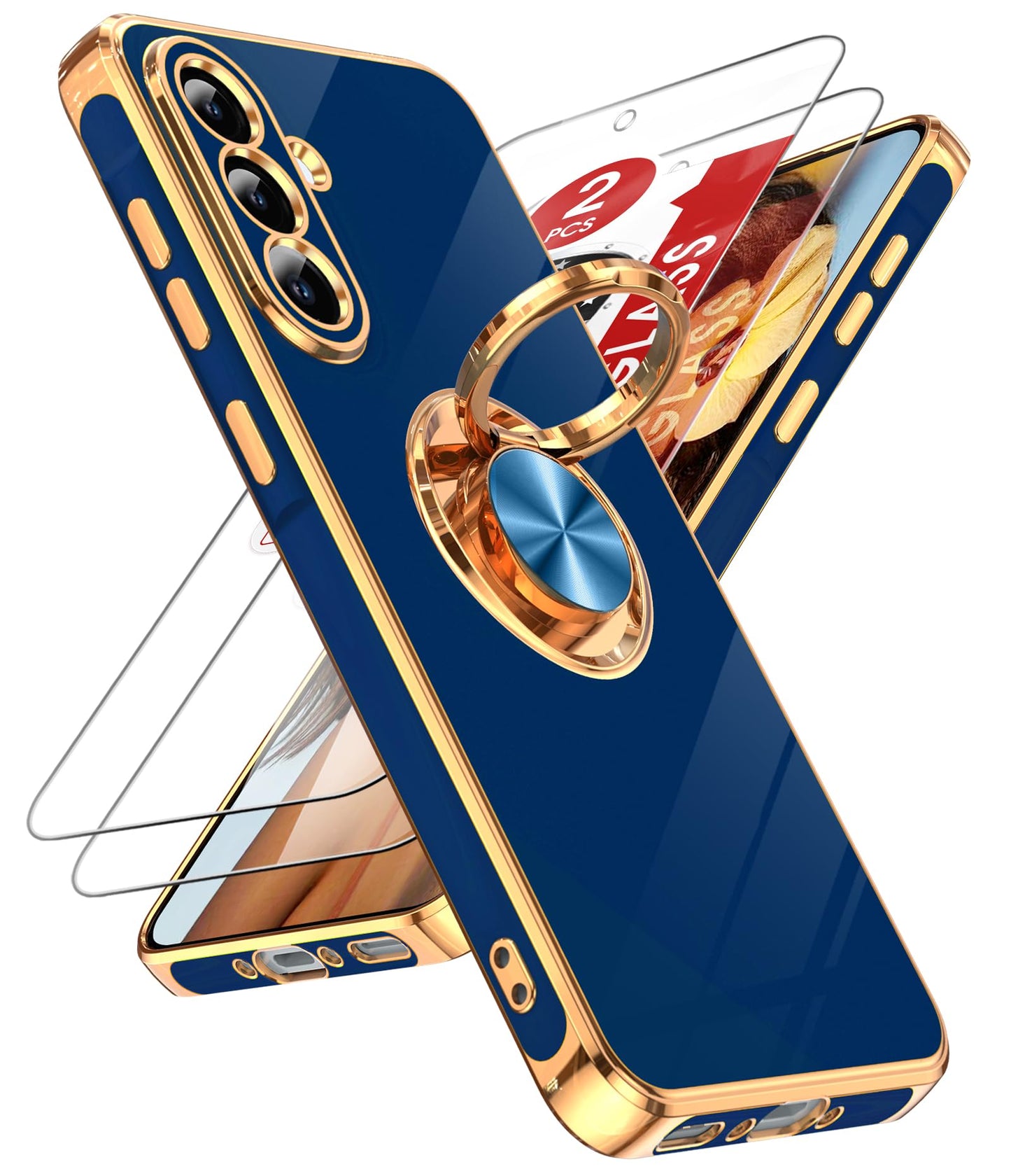 LeYi for Galaxy A37 5G Phone Case with 360°Rotatable Magnetic Kickstand