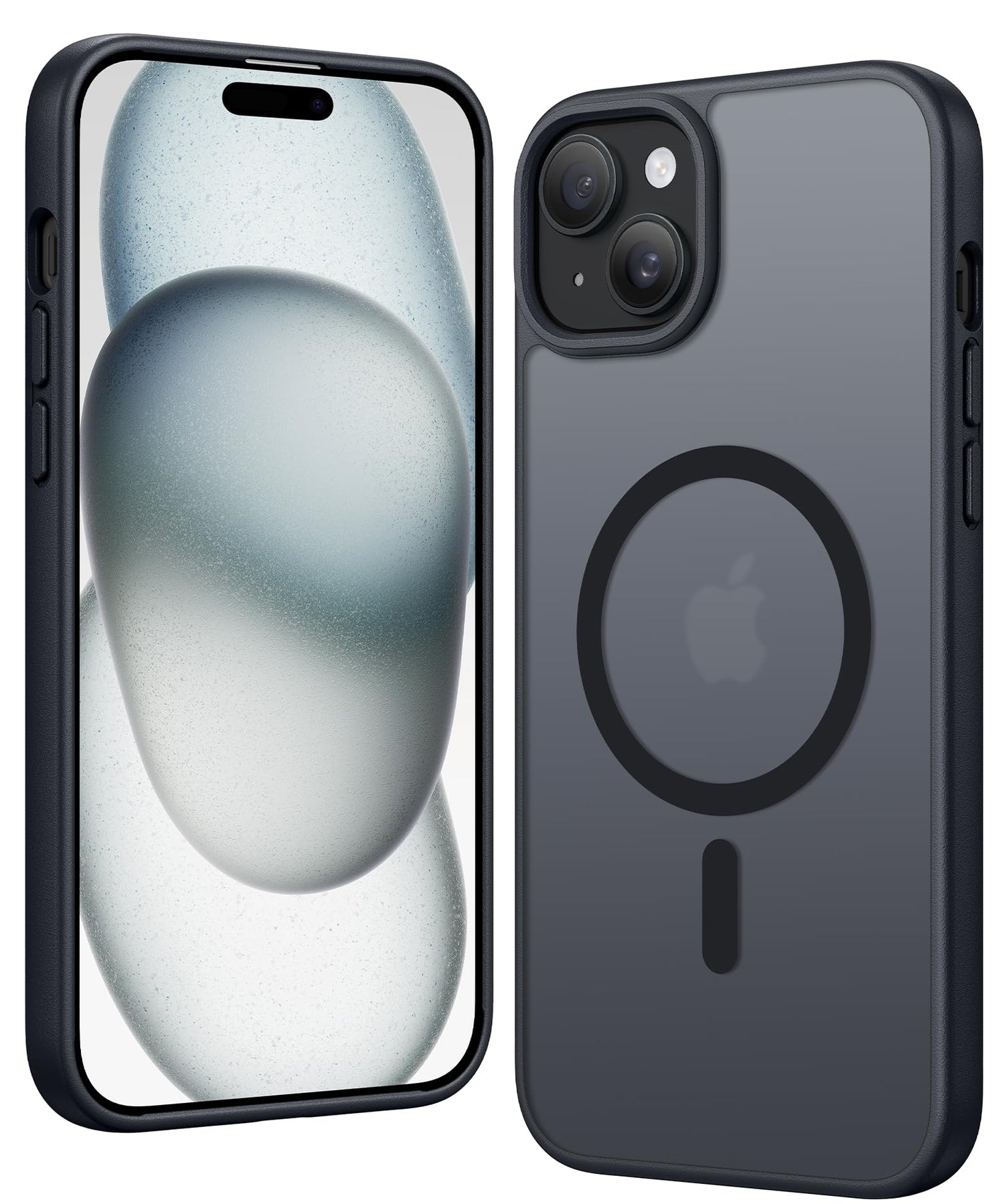 FNTCASE for iPhone 17 Case Clear: Magnetic Phone Cases with Screen Protector Drop Proof Compatible with Magsafe Slim Anti Yellowing Rugged Shockproof Protective Transparent Cell Cover (A-Clear)