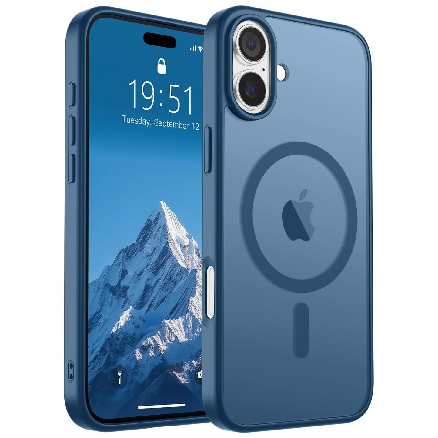 SUPFINE Magnetic for iPhone 17 Case (Compatible with MagSafe)(Military Grade Drop Protection) Translucent Matte Shockproof with Anti-Fingerprint Phone Cover,Black