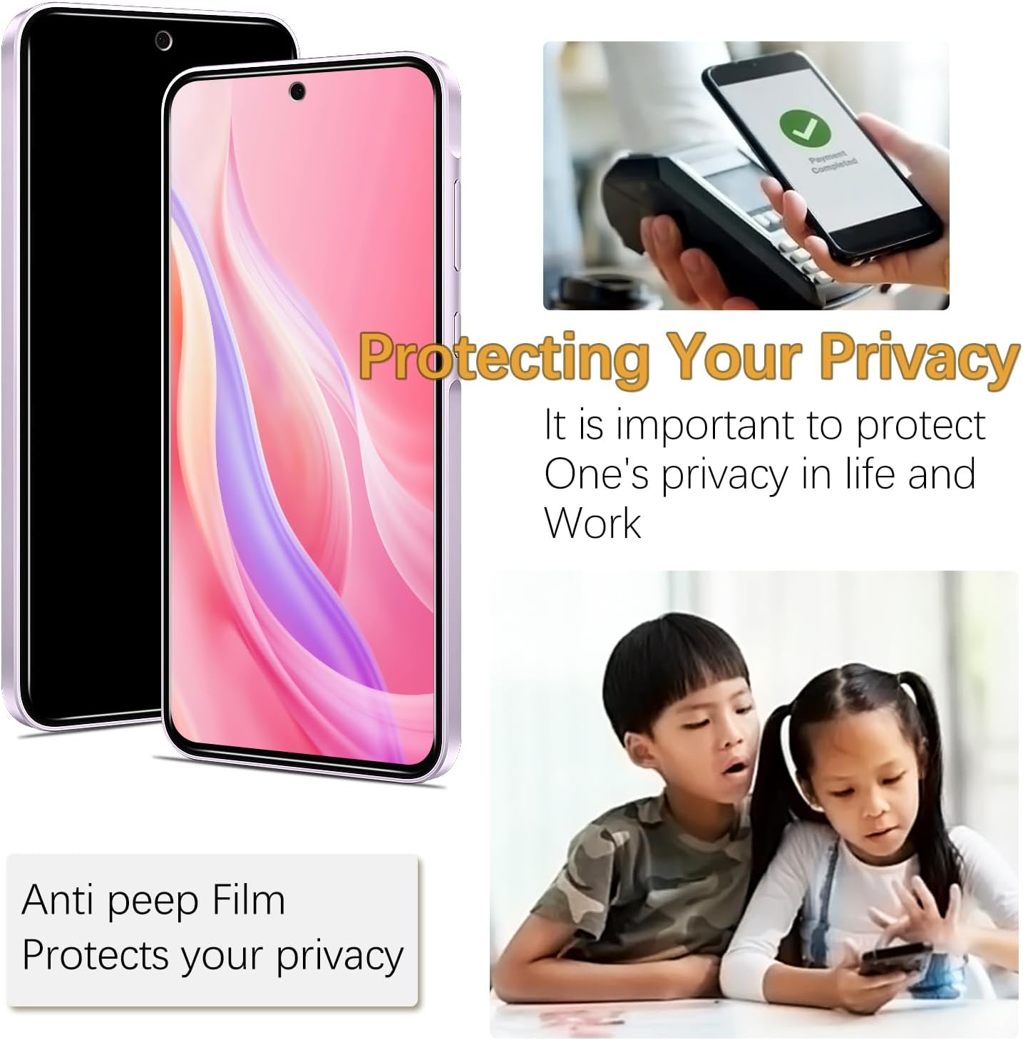 3 Pack Privacy Screen Protector for Samsung Galaxy A37/A57 5G Glass