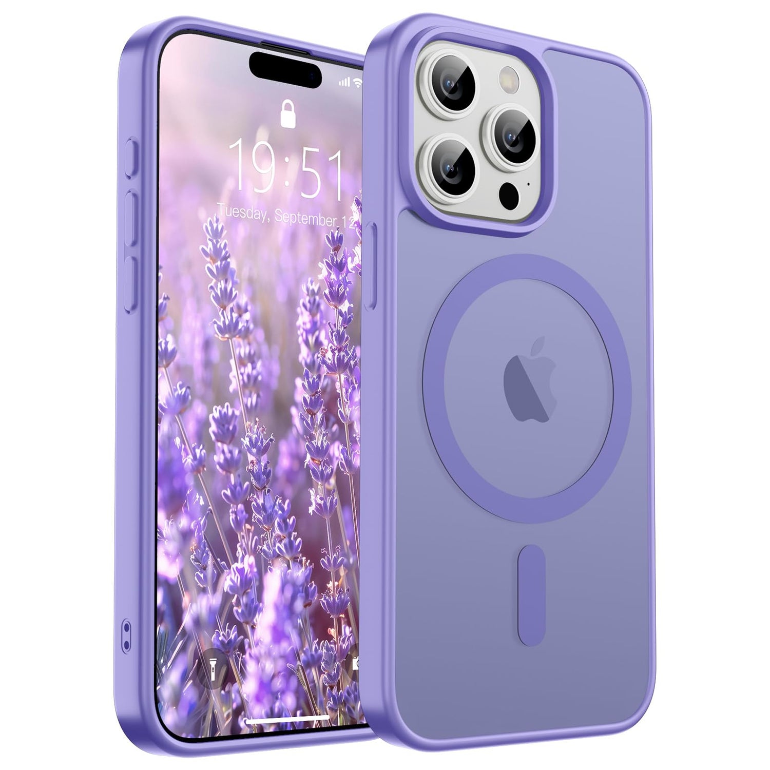 SUPFINE Magnetic for iPhone 17 Case (Compatible with MagSafe)(Military Grade Drop Protection) Translucent Matte Shockproof with Anti-Fingerprint Phone Cover,Black