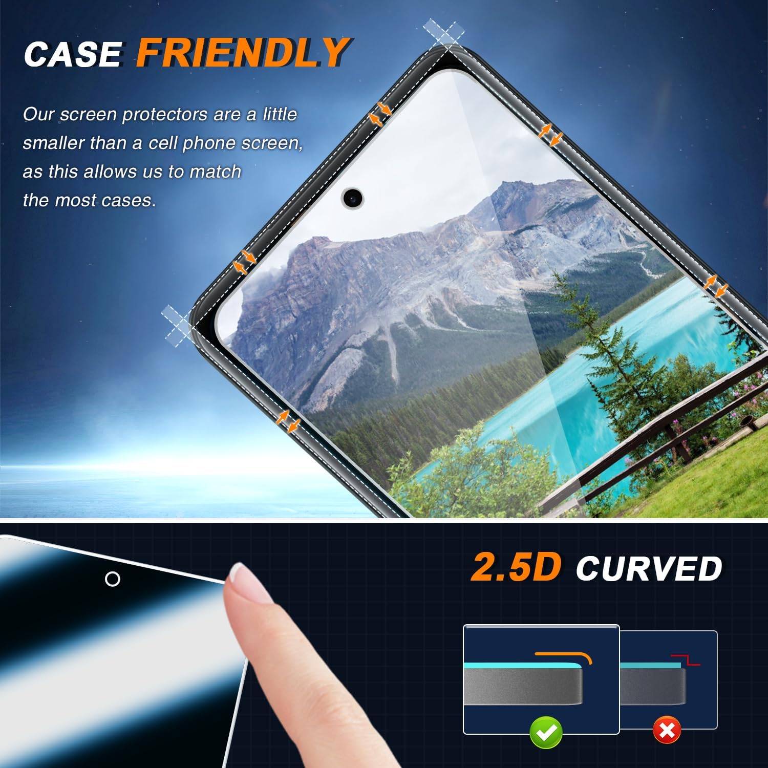 [3-Pack Privacy Screen Protector for Motorola Moto G Power 5G 2025 Tempered Glass, Bubble Free, Easy to Install, 9H Hardness