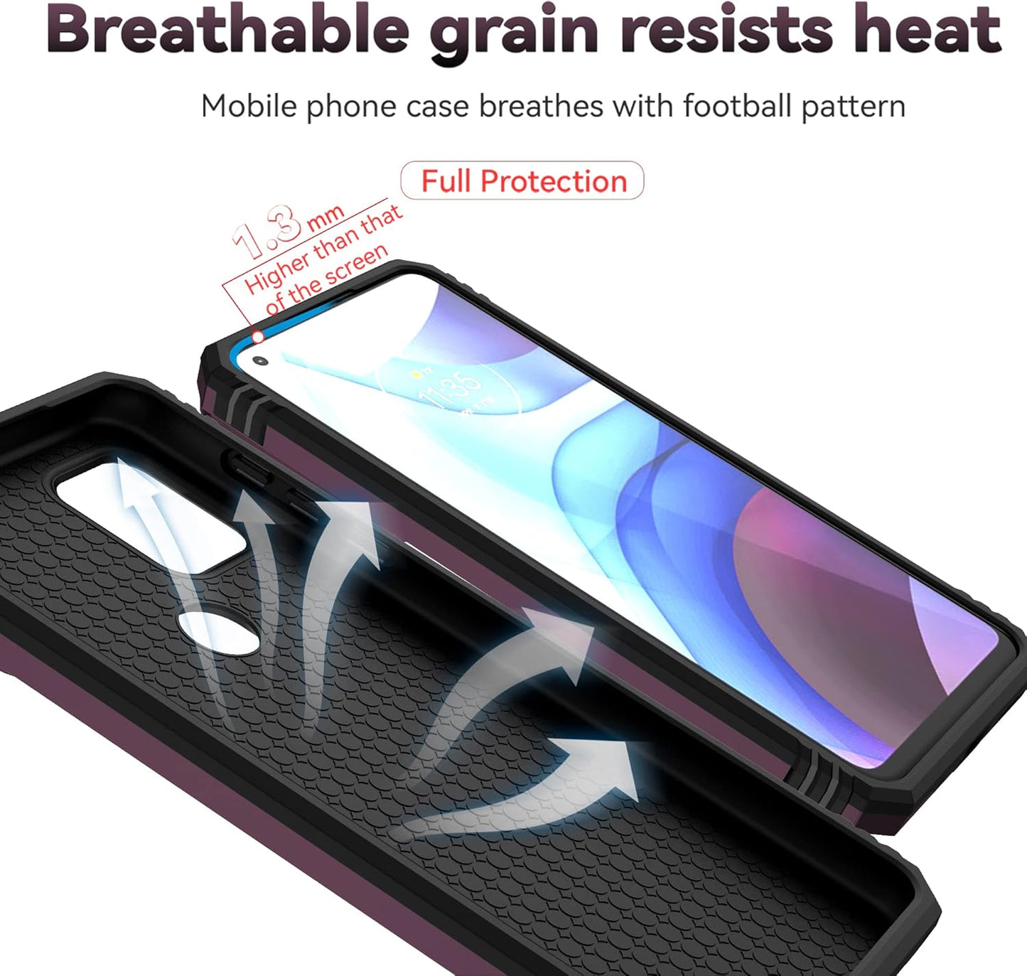 AYMECL Case for Moto G Stylus 5G (2021) with Slide Camera Cover and [2 Packs] Explosion-Proof Film, Built-in 360° Rotating Ring Stand Magnetic Cover for Motorola Moto G Stylus 5G 6.8 Inch - Wine Red